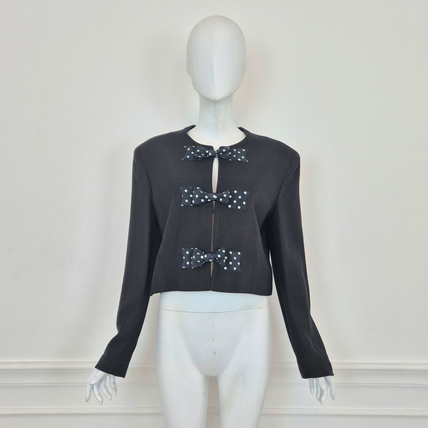 Moschino | Giacca corta con fiocchi a pois
