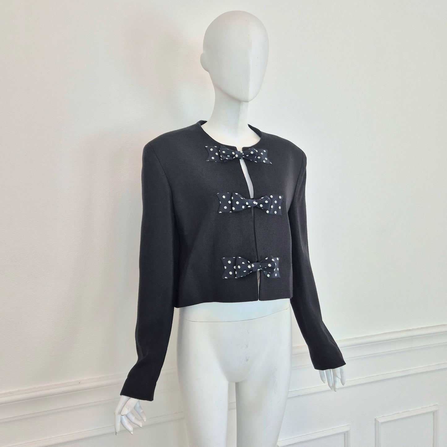 Moschino | Giacca corta con fiocchi a pois