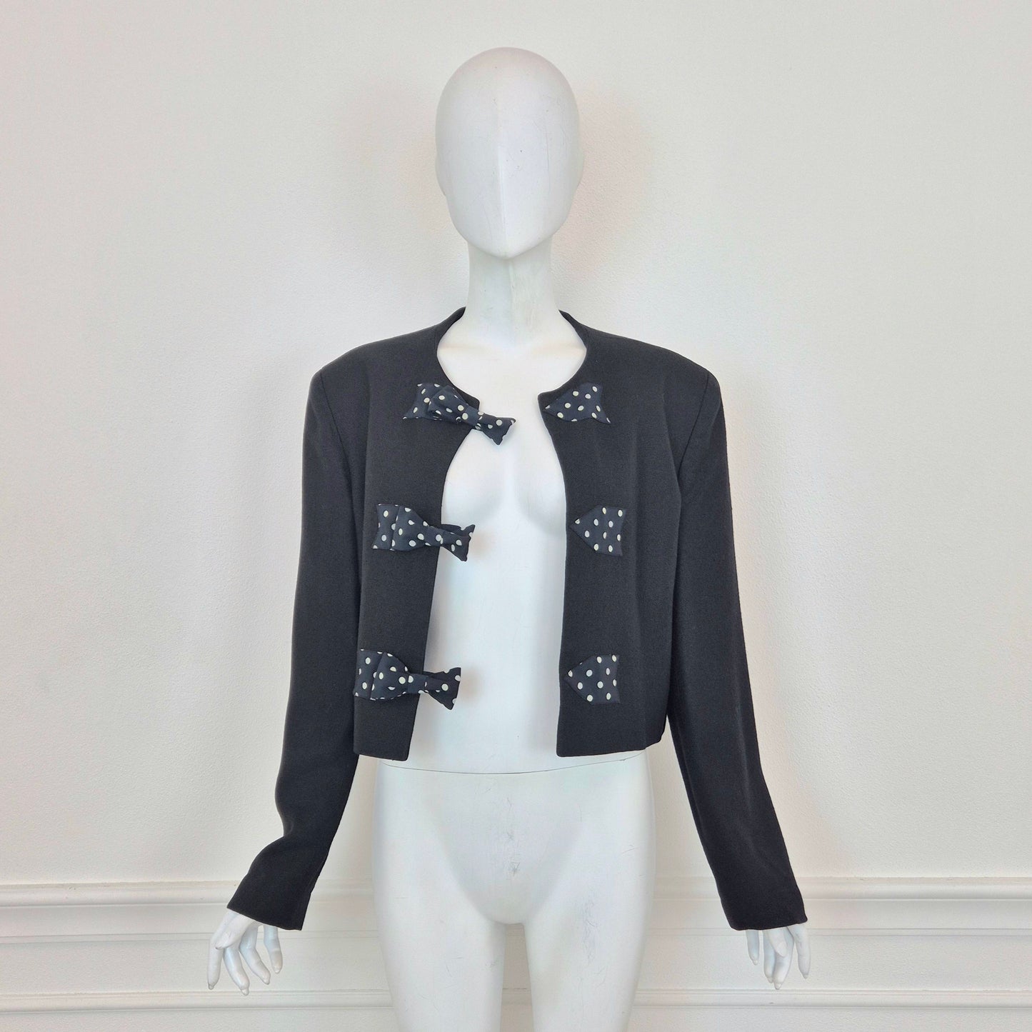 Moschino | Giacca corta con fiocchi a pois