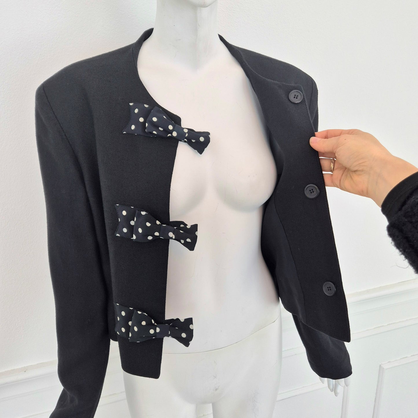 Moschino | Giacca corta con fiocchi a pois