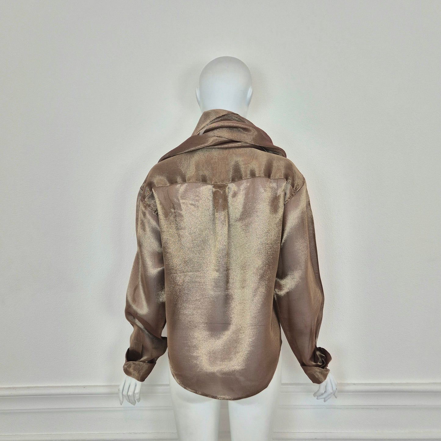 Romeo Gigli | Camicia in seta oro cangiante 1989
