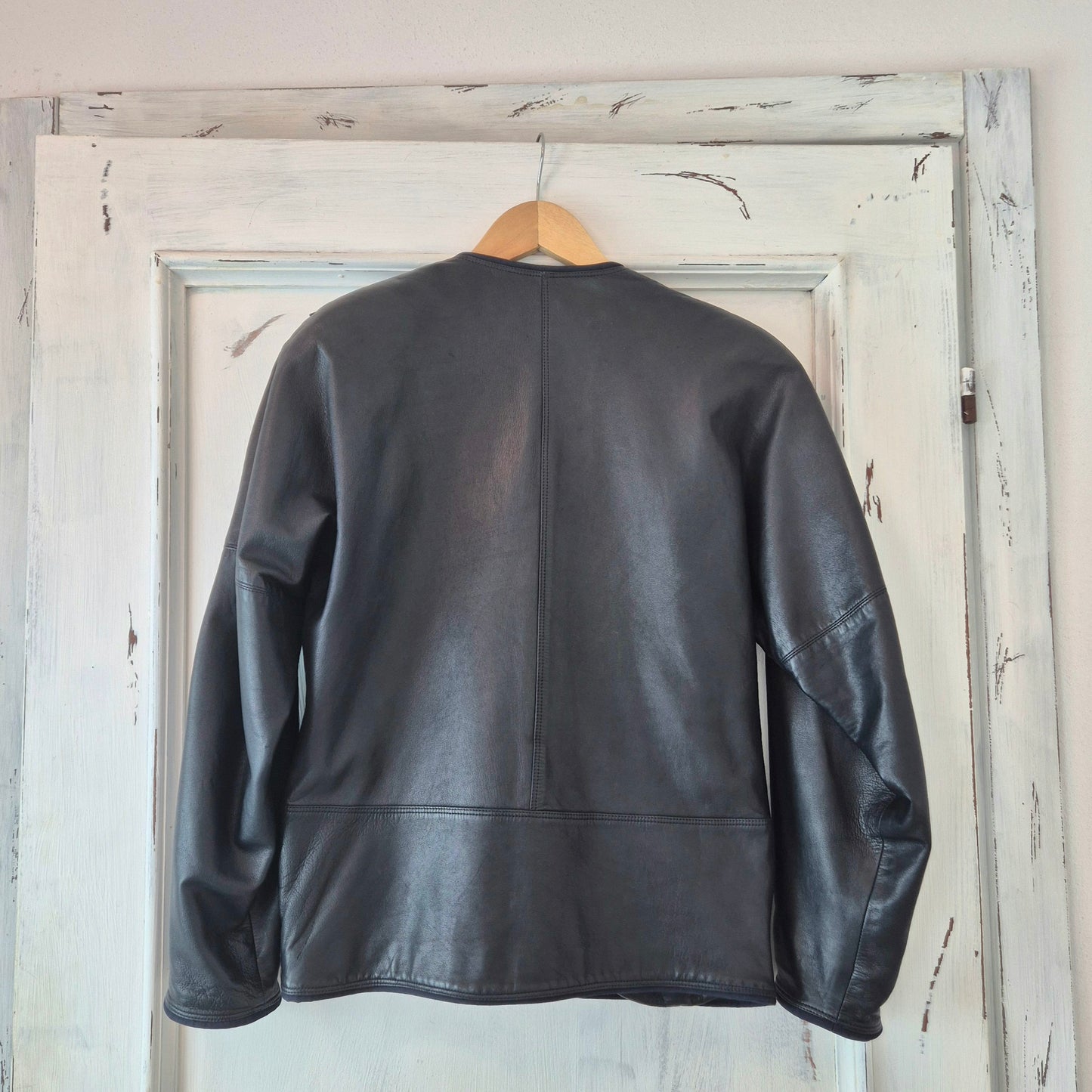 Gianni Versace | Giacca in pelle blu vintage