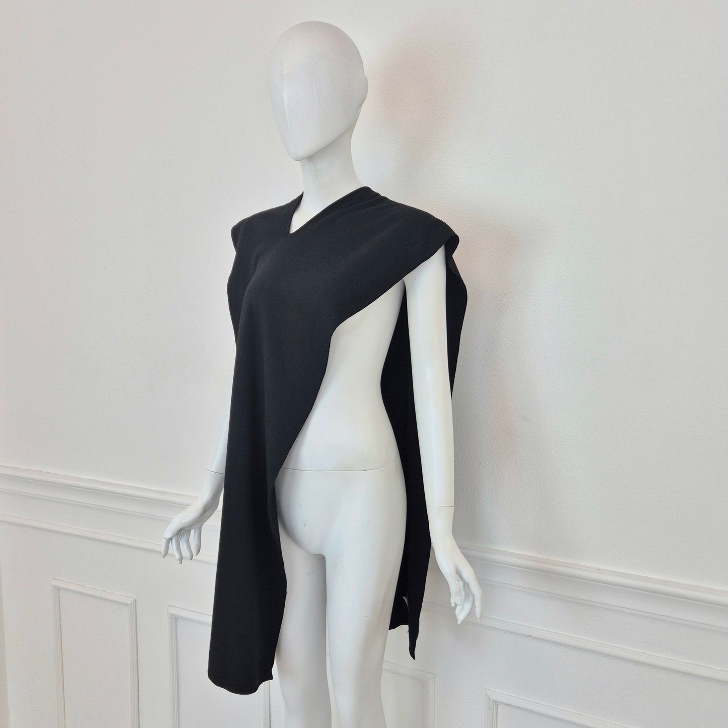 Comme des Garçons | Sciarpa in lana nera 1990