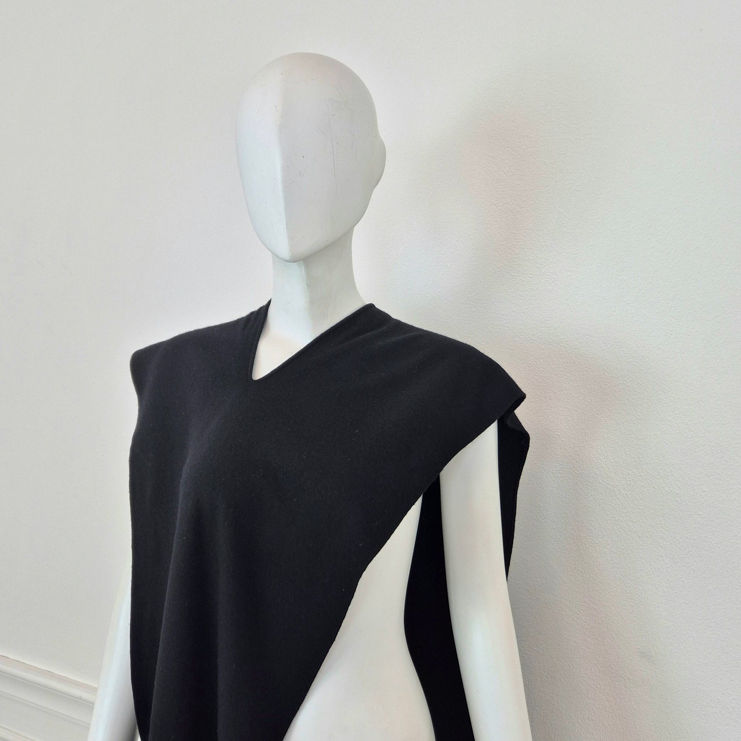 Comme des Garçons | Sciarpa in lana nera 1990