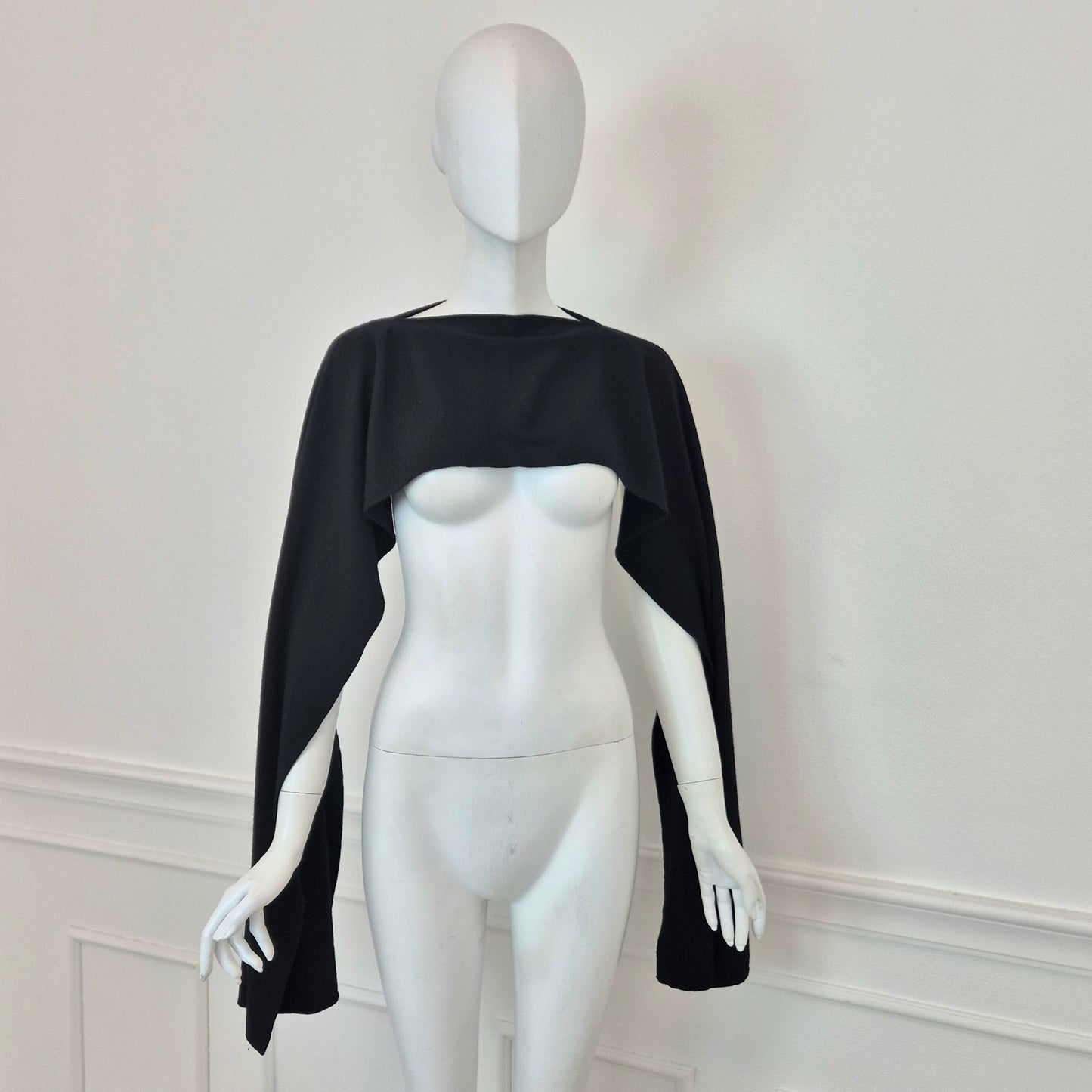 Comme des Garçons | Sciarpa in lana nera 1990