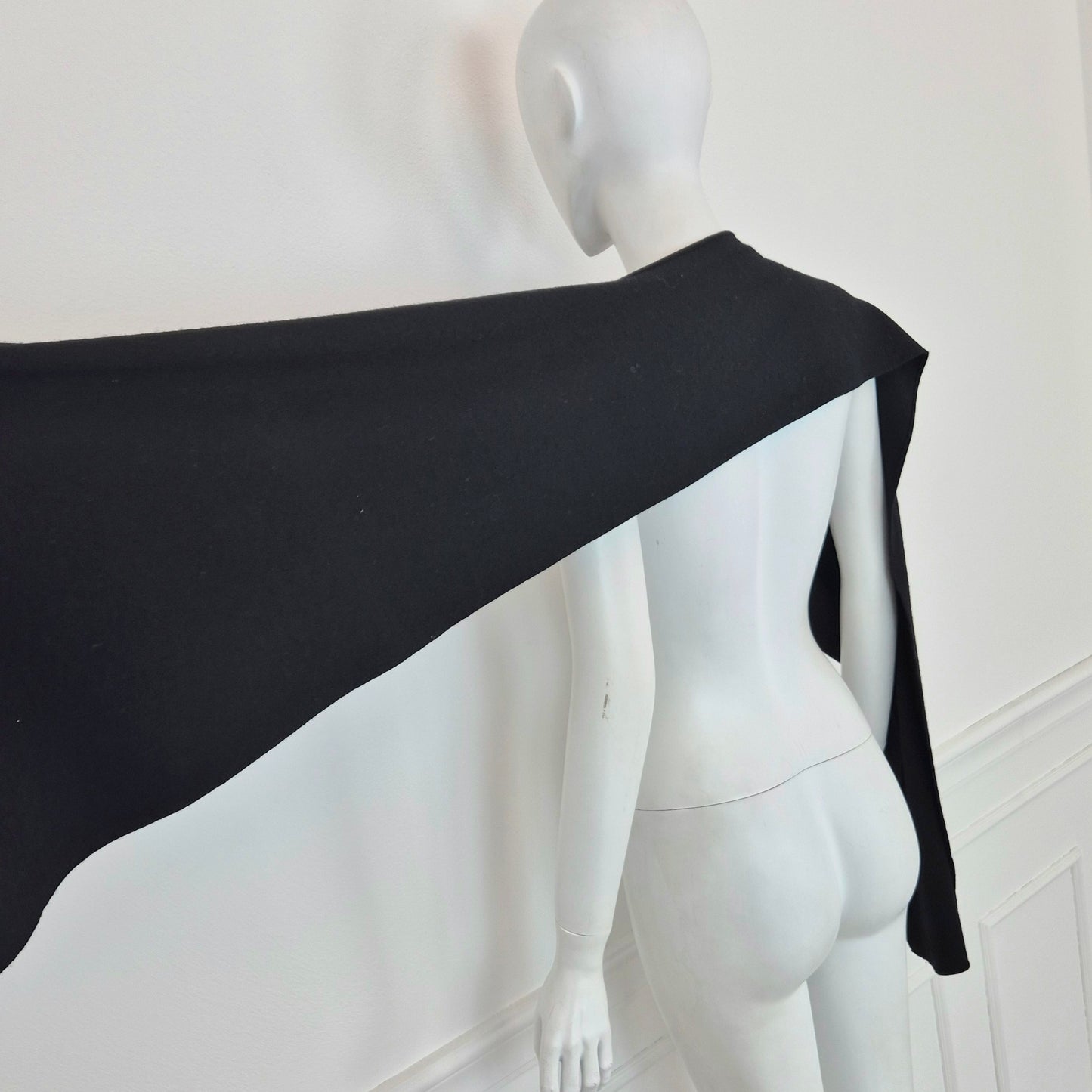 Comme des Garçons | Sciarpa in lana nera 1990