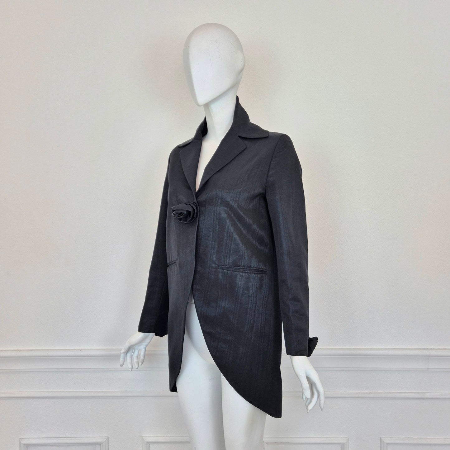 Romeo Gigli | Soprabito coda di rondine con rose fw 1996