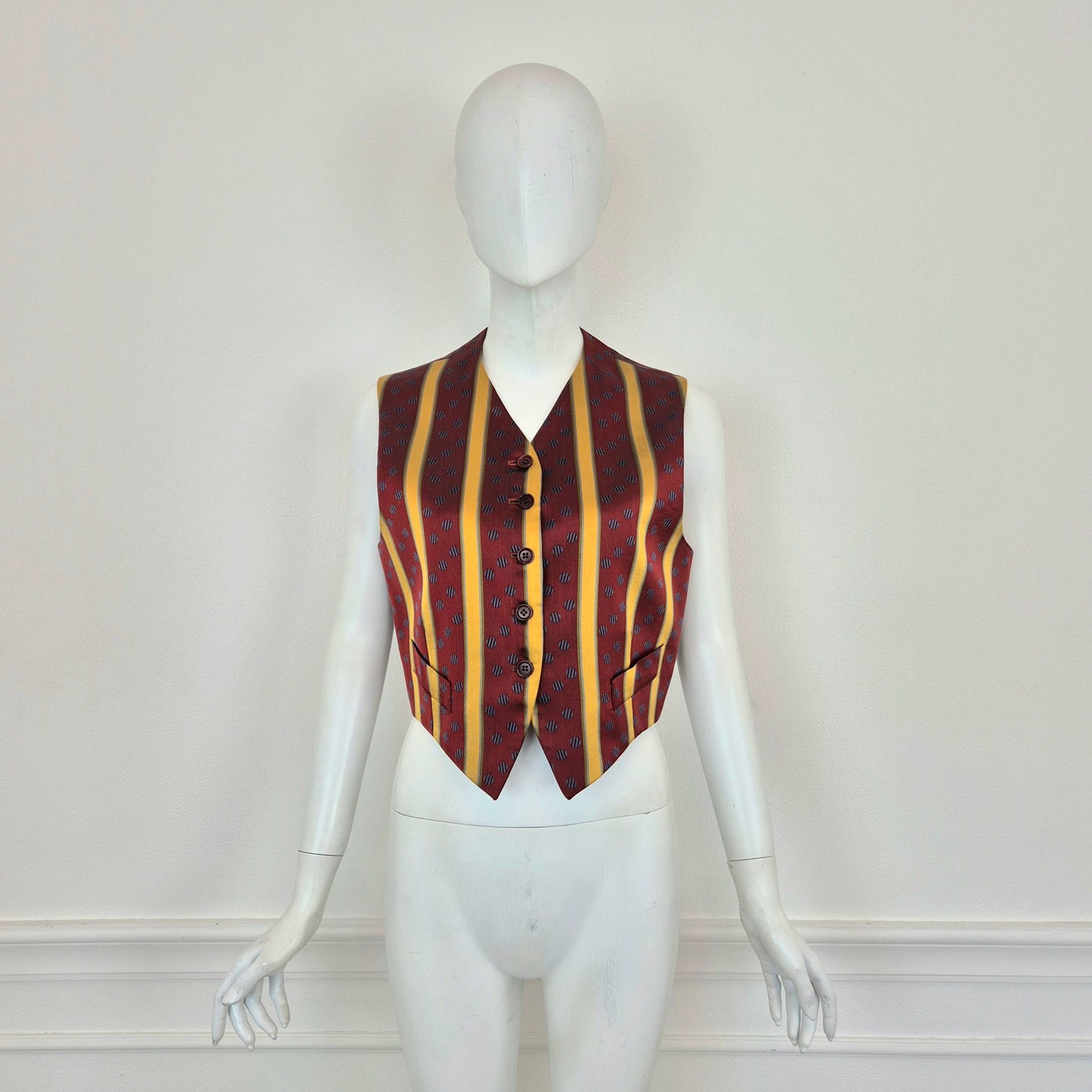 Romeo Gigli | Gilet a righe seta 1993