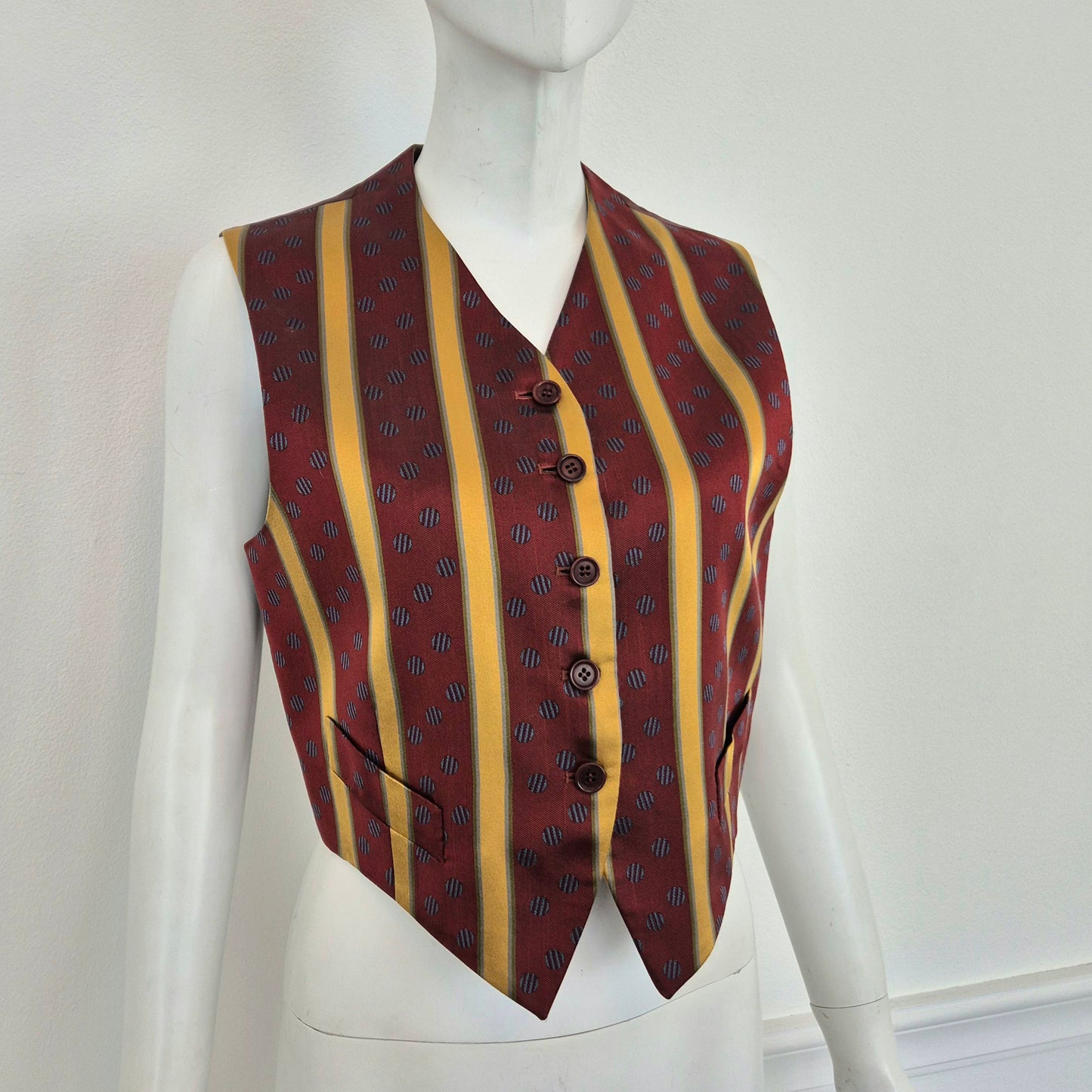 Romeo Gigli | Gilet a righe seta 1993