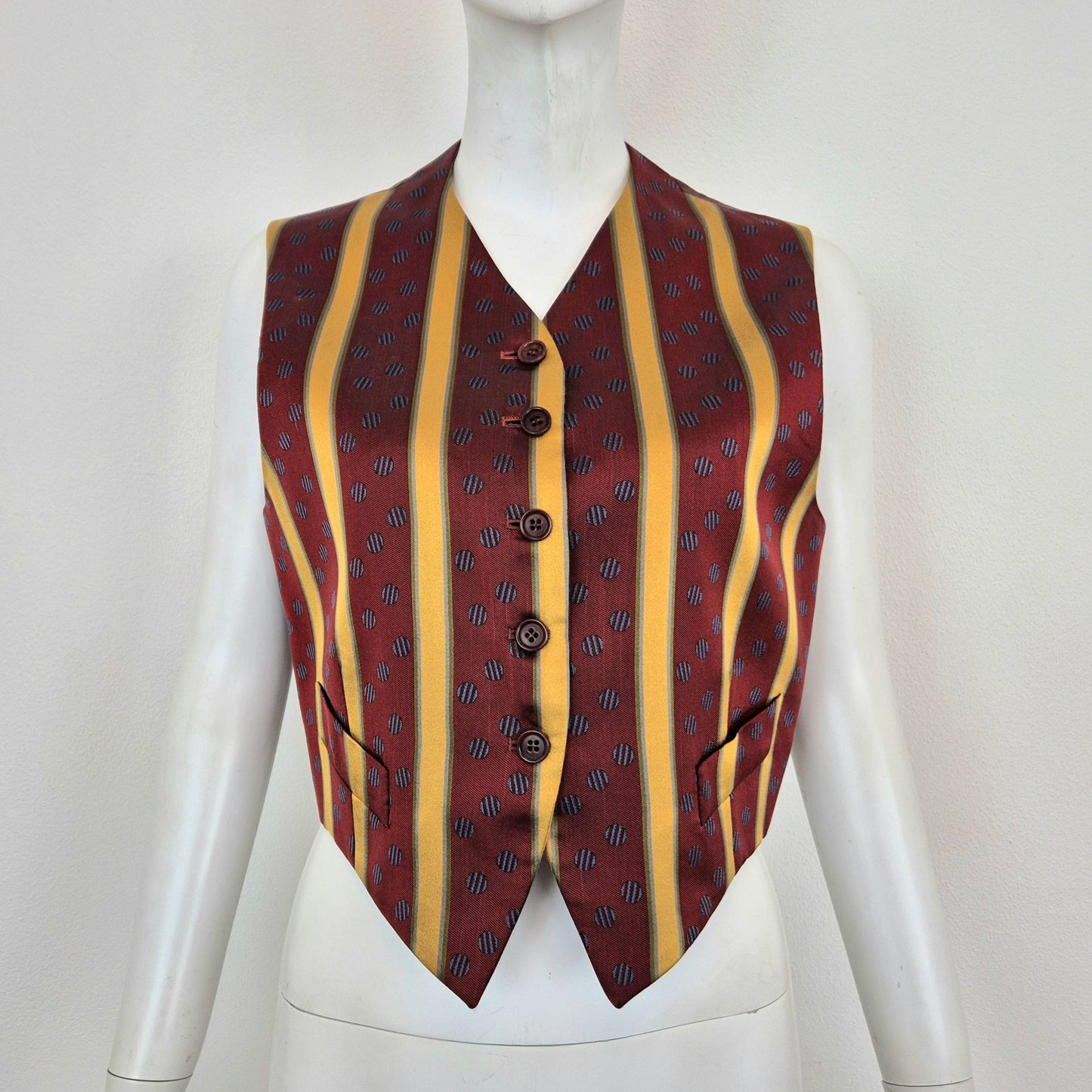 Romeo Gigli | Gilet a righe seta 1993