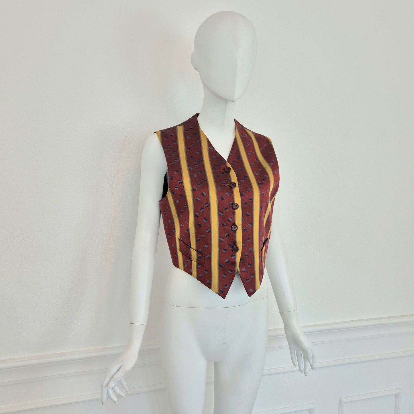 Romeo Gigli | Gilet a righe seta 1993