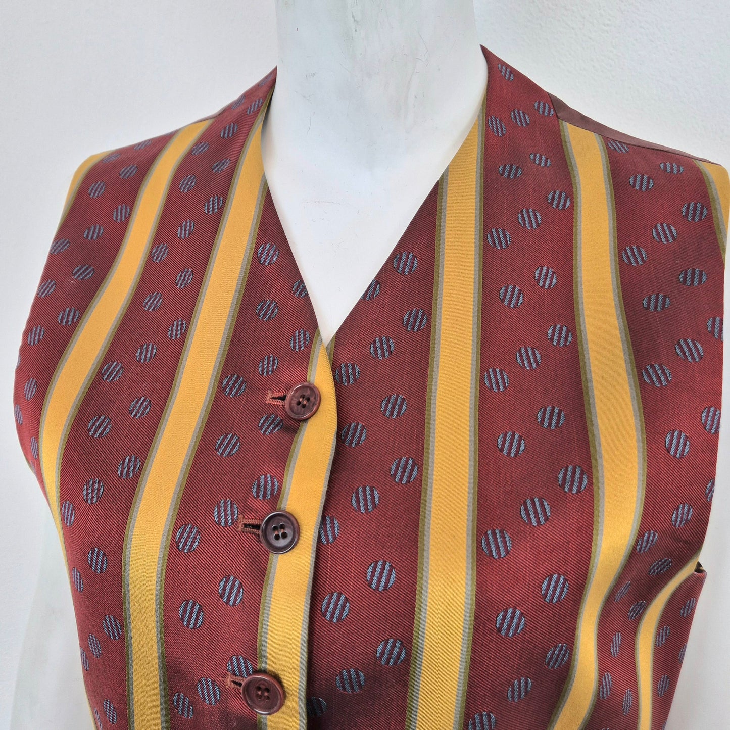 Romeo Gigli | Gilet a righe seta 1993