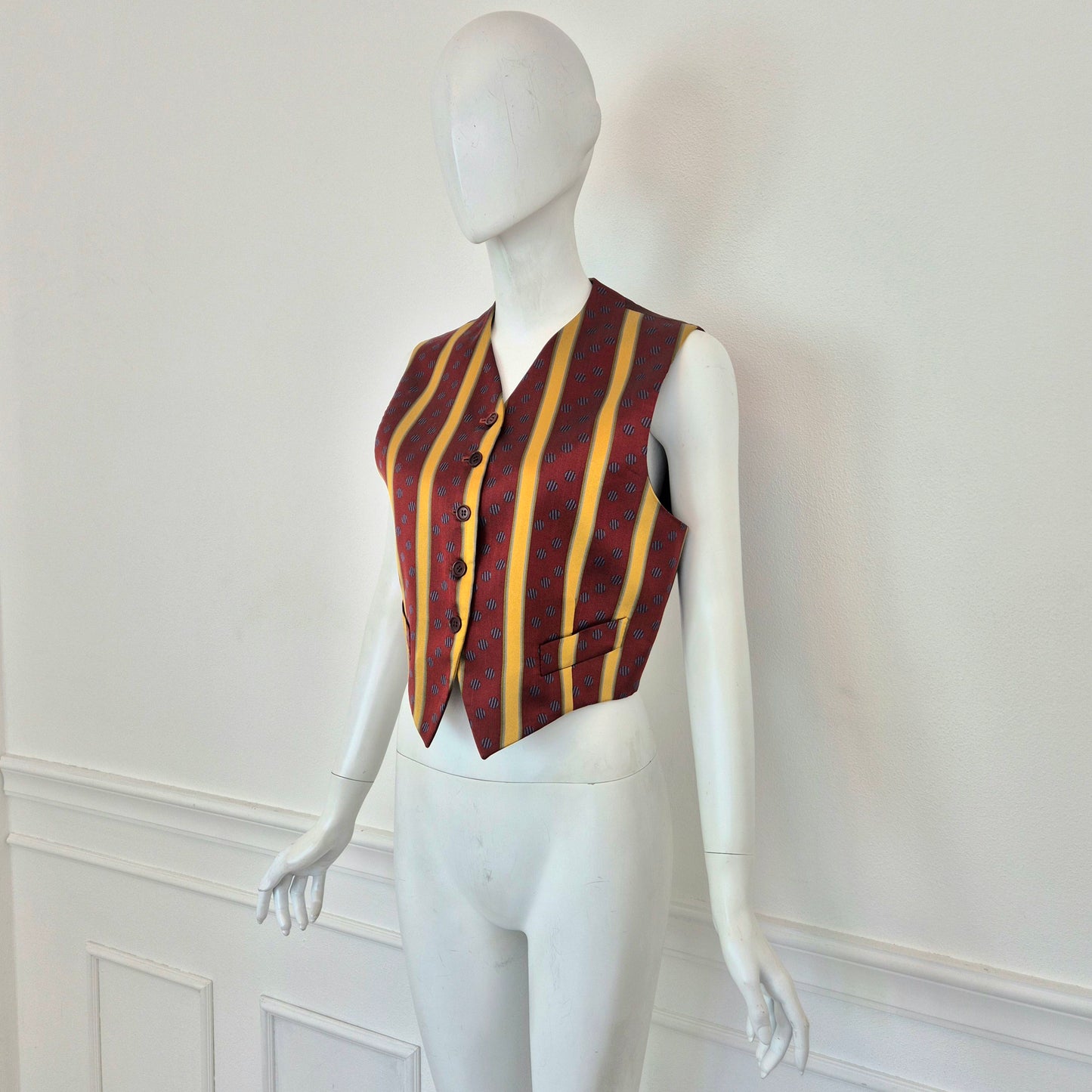 Romeo Gigli | Gilet a righe seta 1993