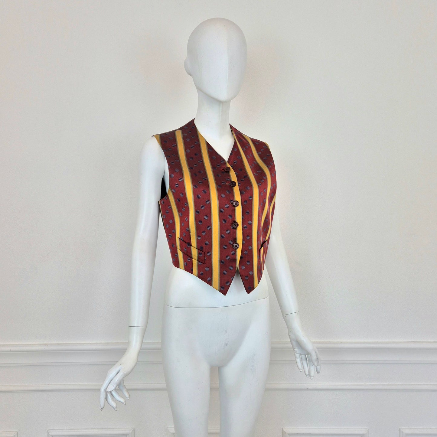 Romeo Gigli | Gilet a righe seta 1993