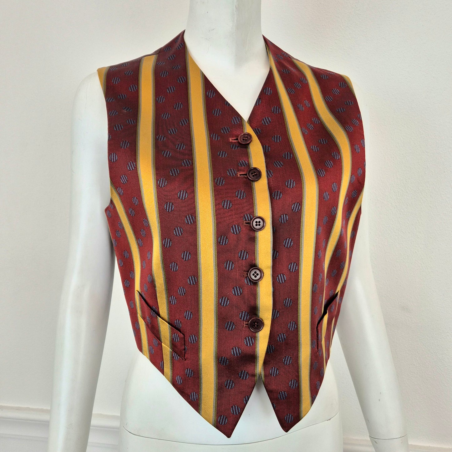 Romeo Gigli | Gilet a righe seta 1993
