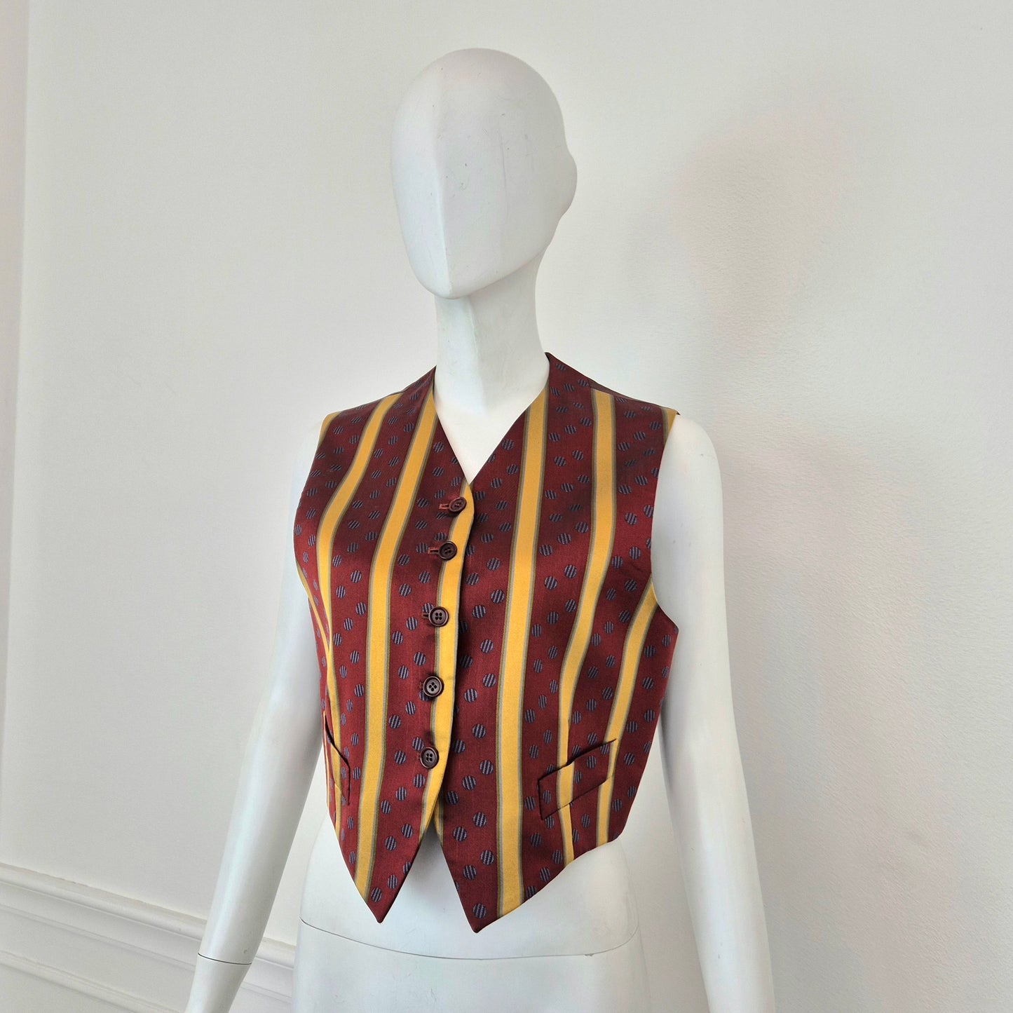 Romeo Gigli | Gilet a righe seta 1993