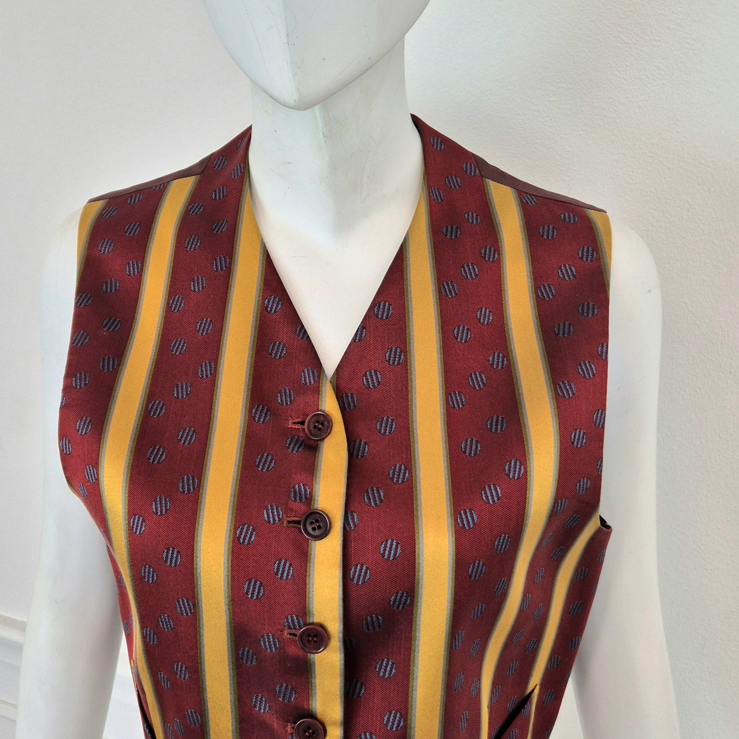 Romeo Gigli | Gilet a righe seta 1993