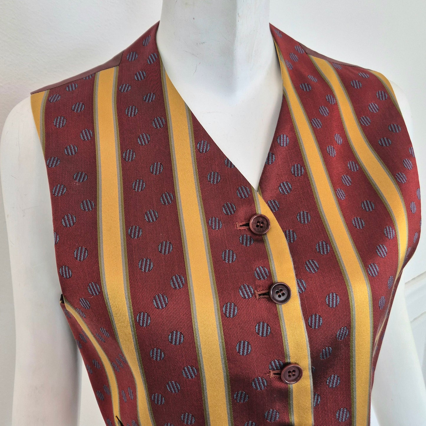 Romeo Gigli | Gilet a righe seta 1993