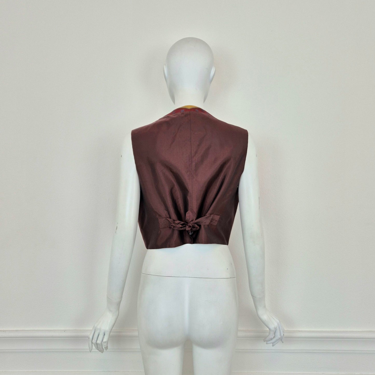 Romeo Gigli | Gilet a righe seta 1993