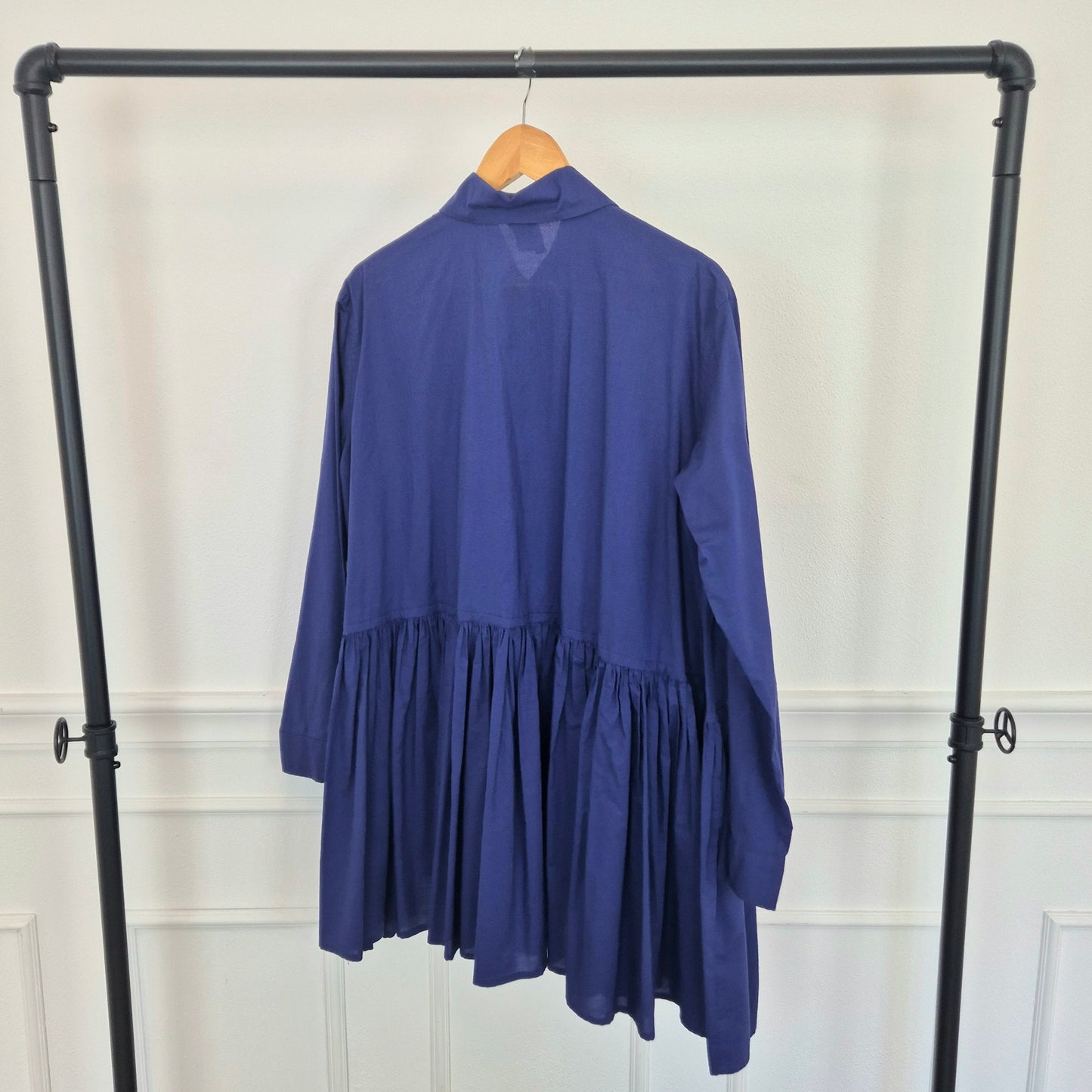 Romeo Gigli | Camicia indaco pieghe