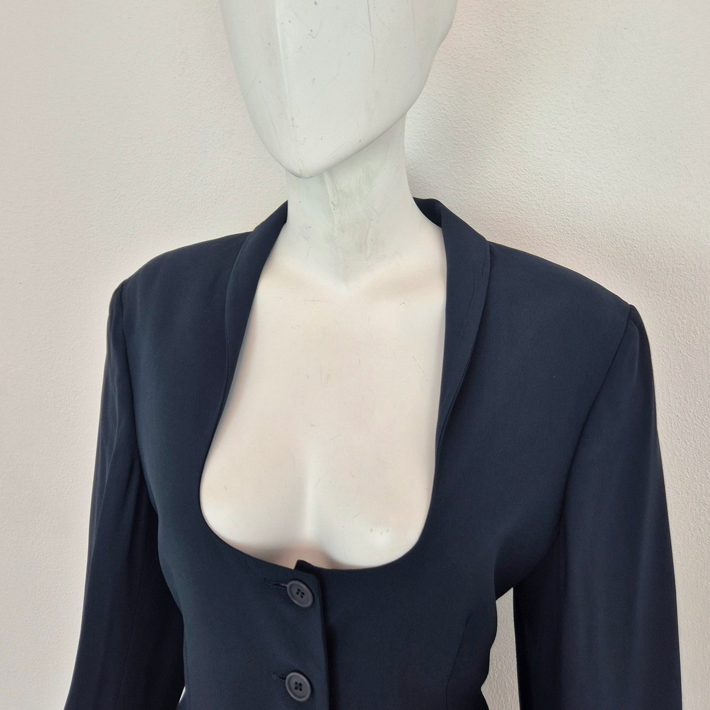 Romeo Gigli | Giacca blu scollo ampio 1996