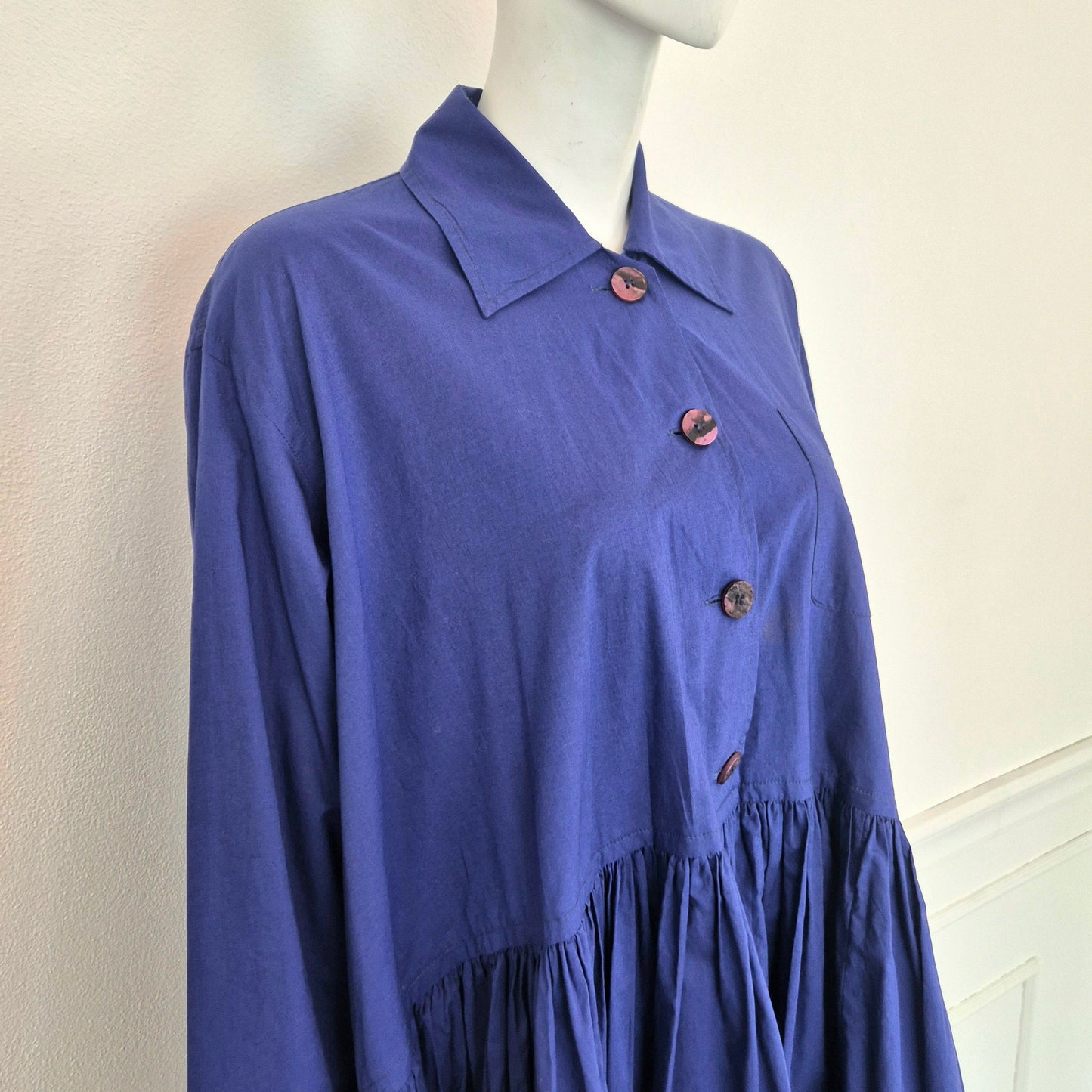 Romeo Gigli | Camicia indaco pieghe
