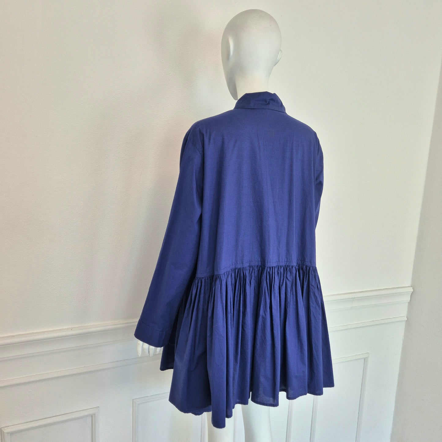 Romeo Gigli | Camicia indaco pieghe