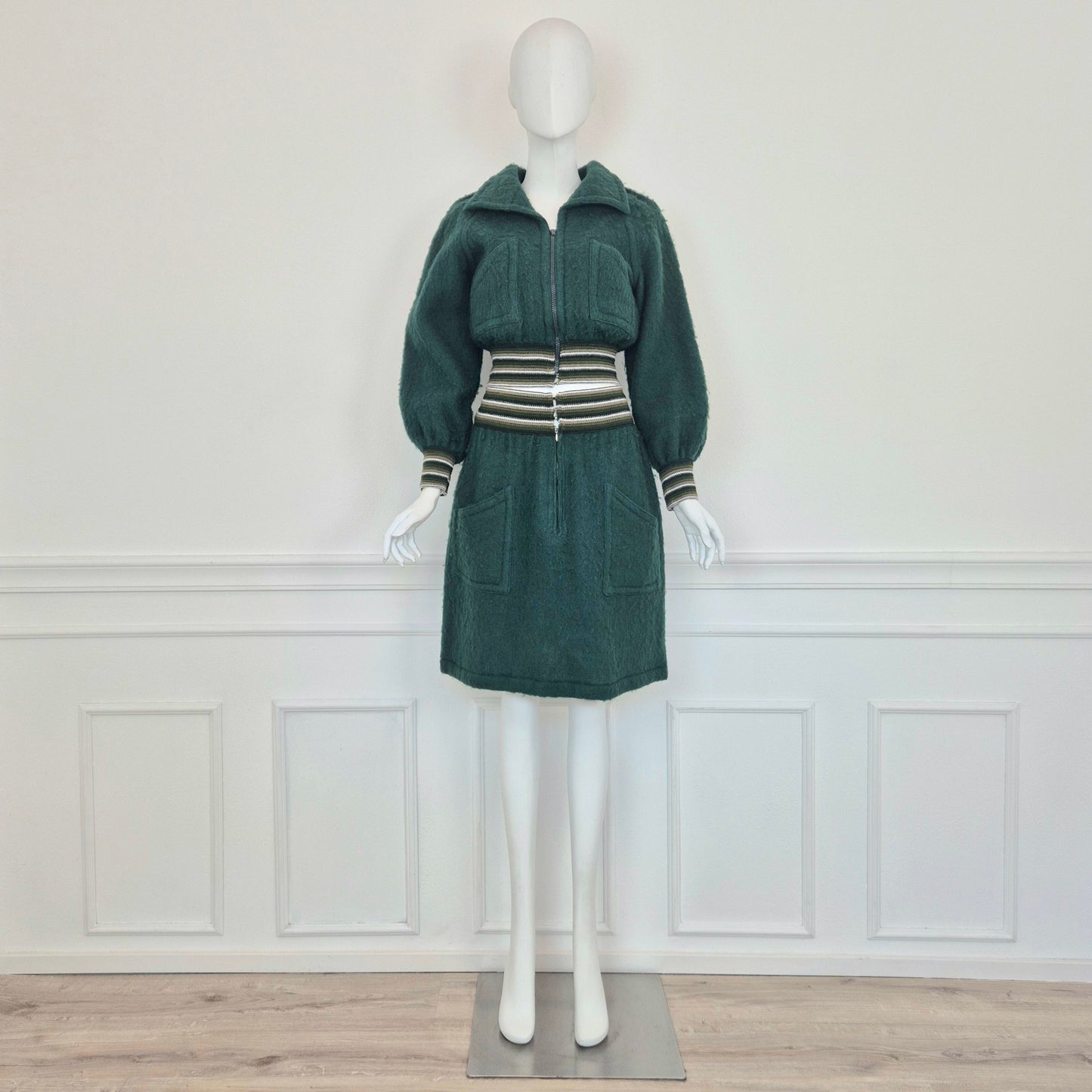 Krizia | Completo vintage lana verde