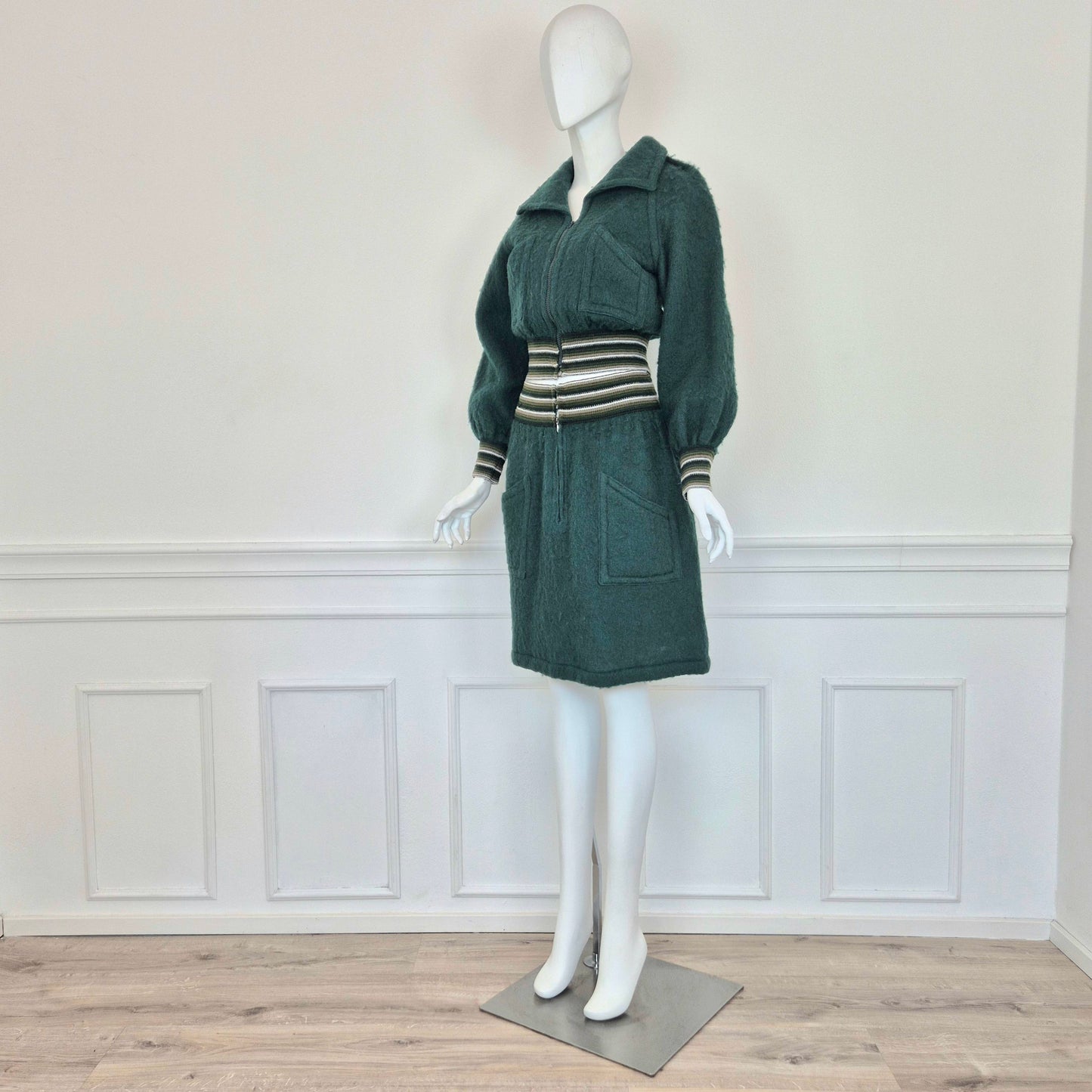 Krizia | Completo vintage lana verde