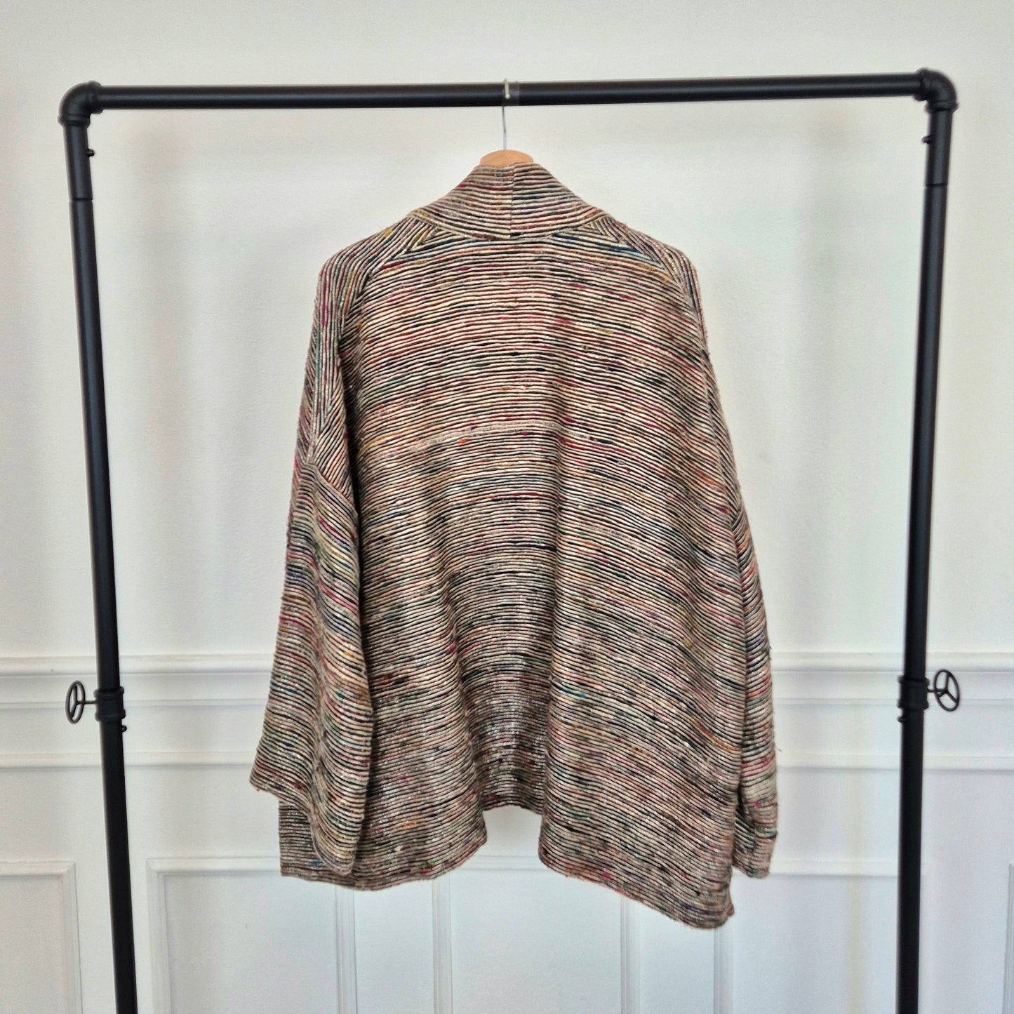 Romeo Gigli | Giacca kimono righe seta e metallo 1993