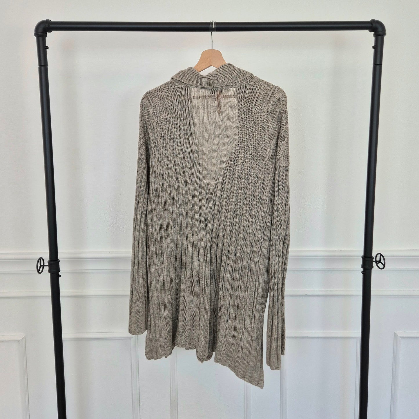 Romeo Gigli | Maxi Cardigan in lino grigio 1995
