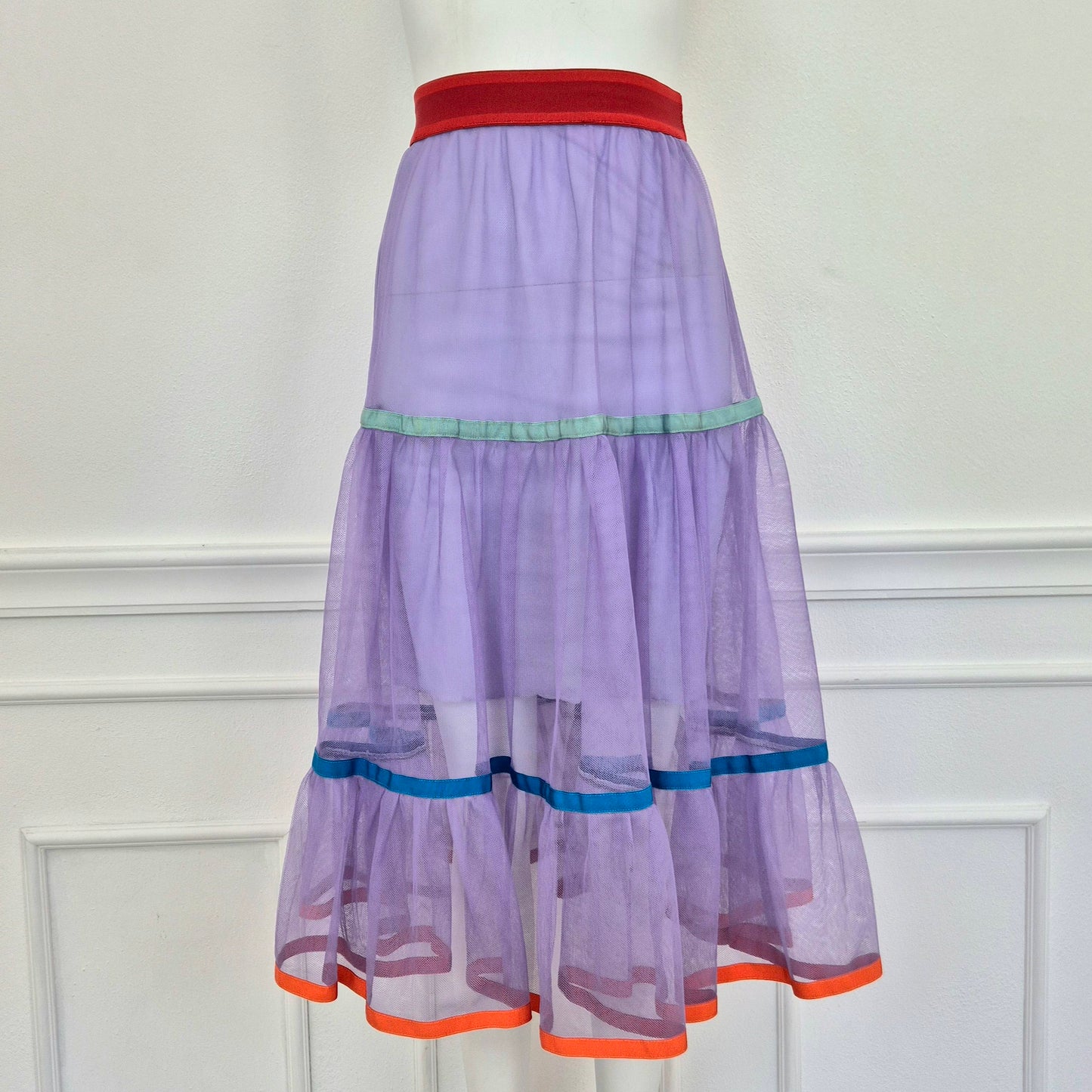 Stella Jean | Gonna lilla in tulle