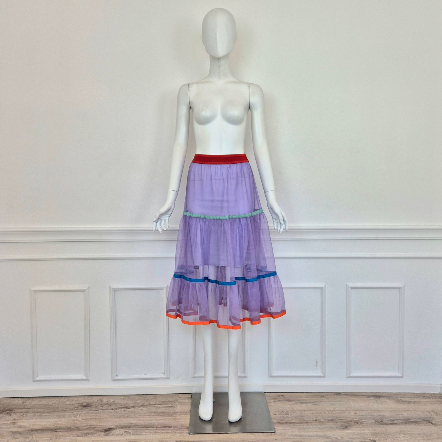 Stella Jean | Gonna lilla in tulle