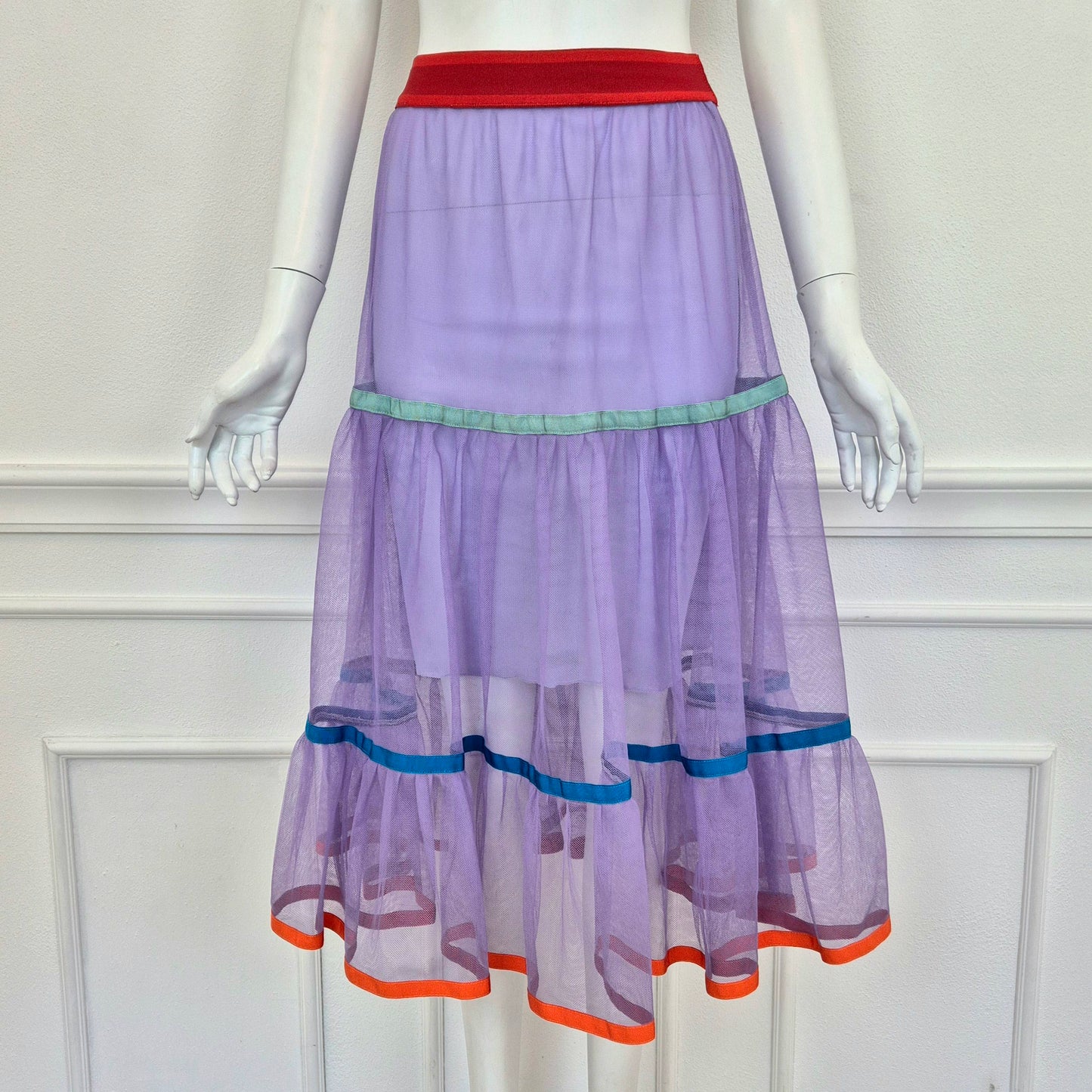 Stella Jean | Gonna lilla in tulle