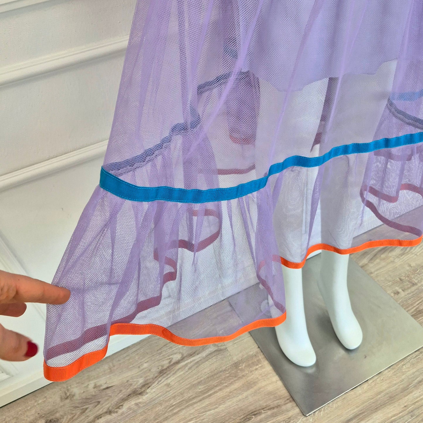 Stella Jean | Gonna lilla in tulle