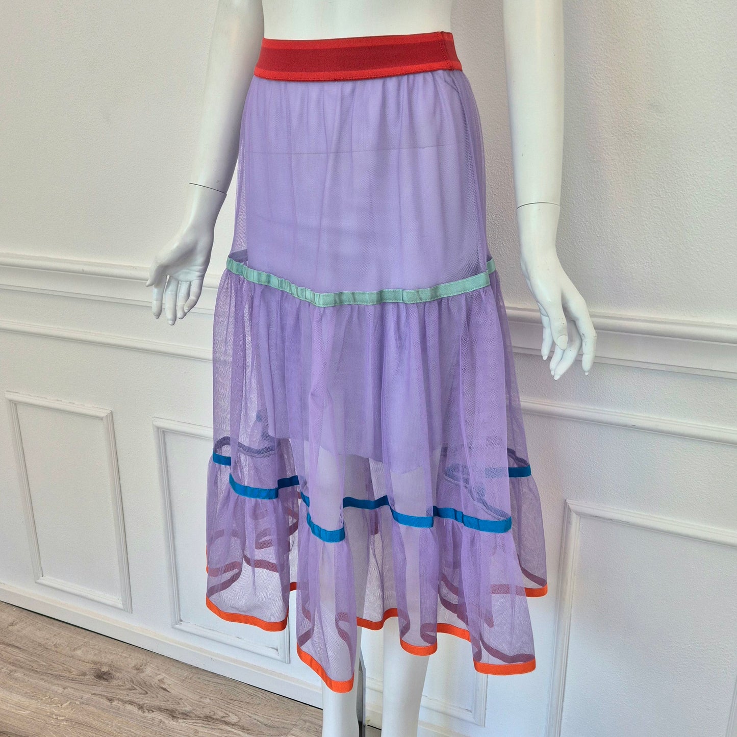 Stella Jean | Gonna lilla in tulle