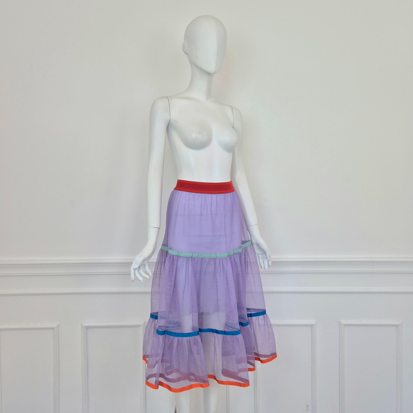 Stella Jean | Gonna lilla in tulle