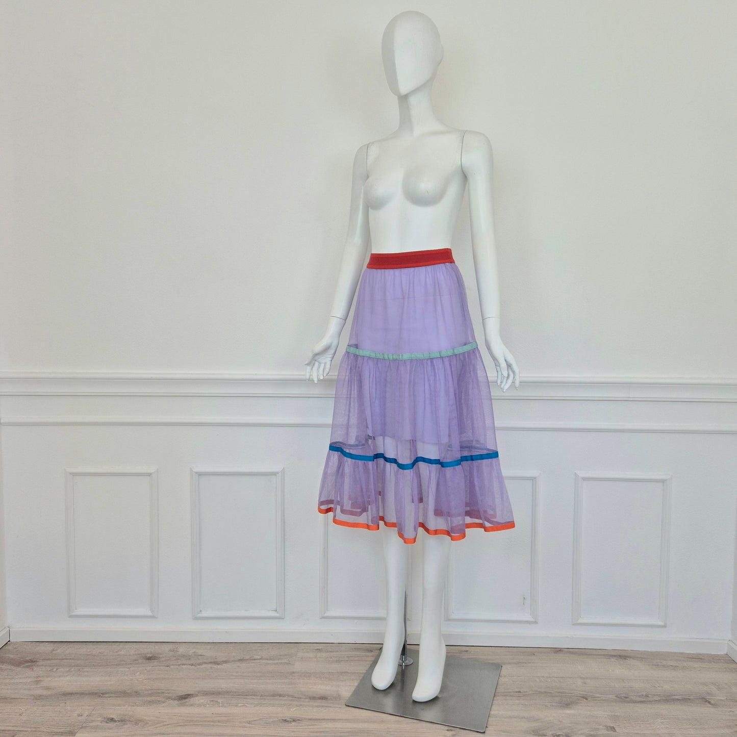 Stella Jean | Gonna lilla in tulle