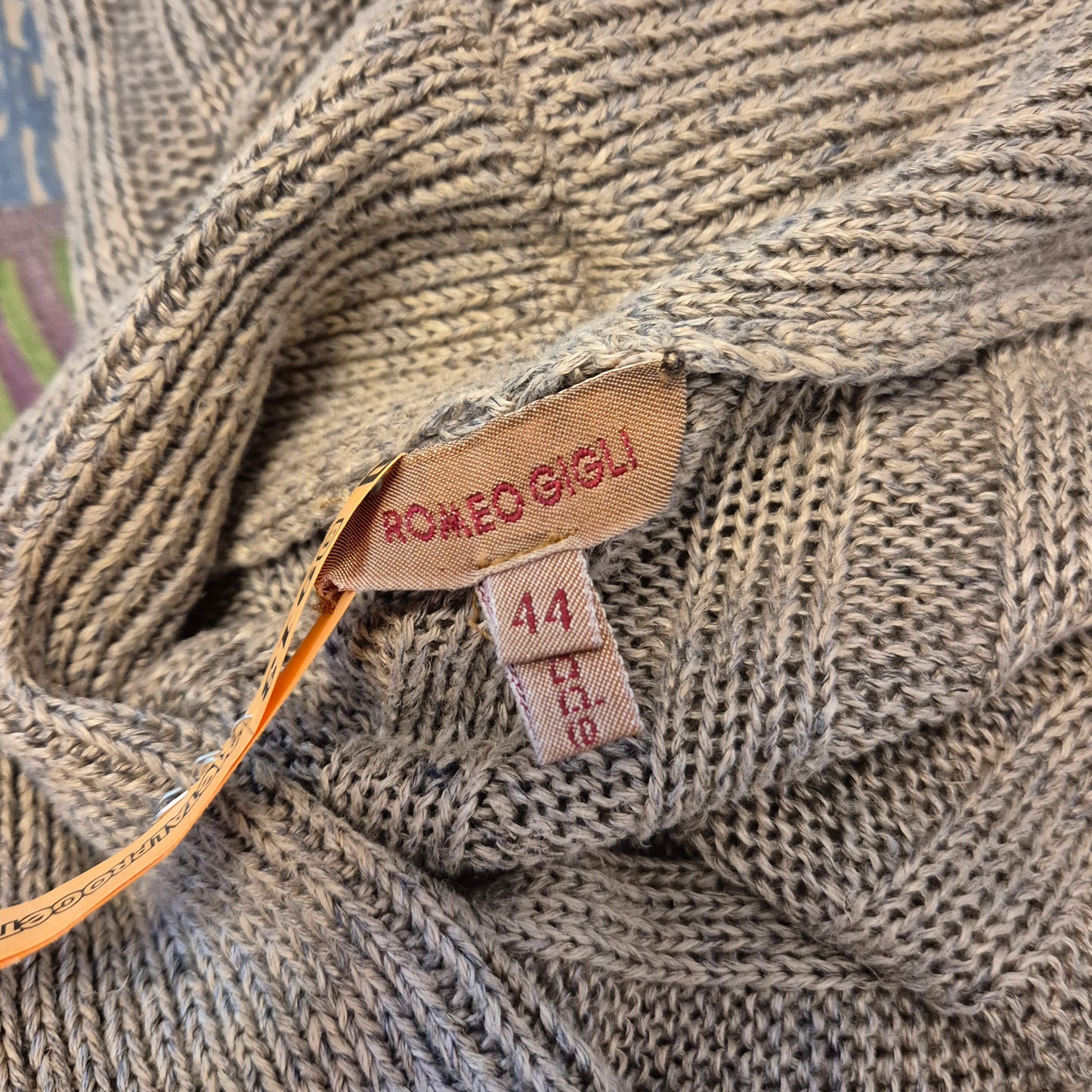 Romeo Gigli | Maxi Cardigan in lino grigio 1995
