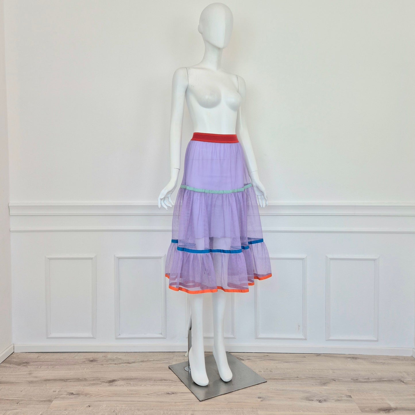 Stella Jean | Gonna lilla in tulle