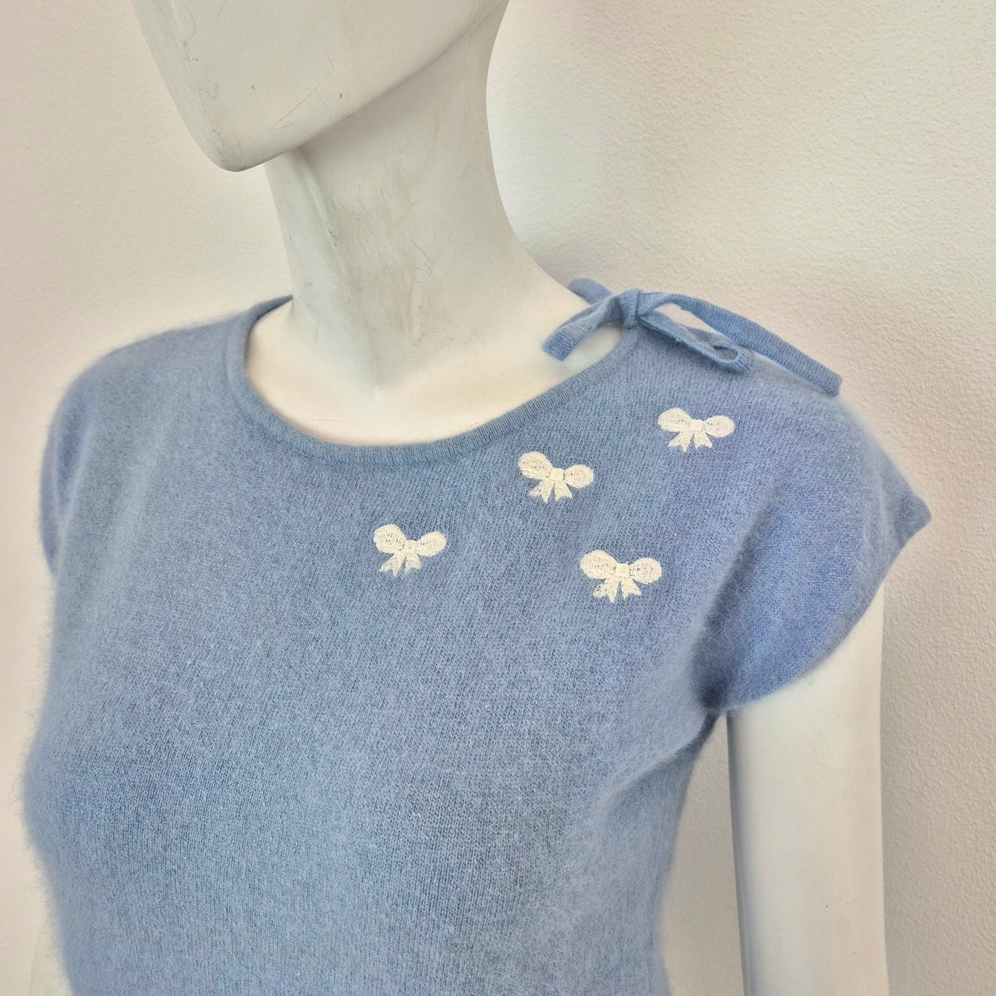 Blumarine | Maglioncino turchese manica corta