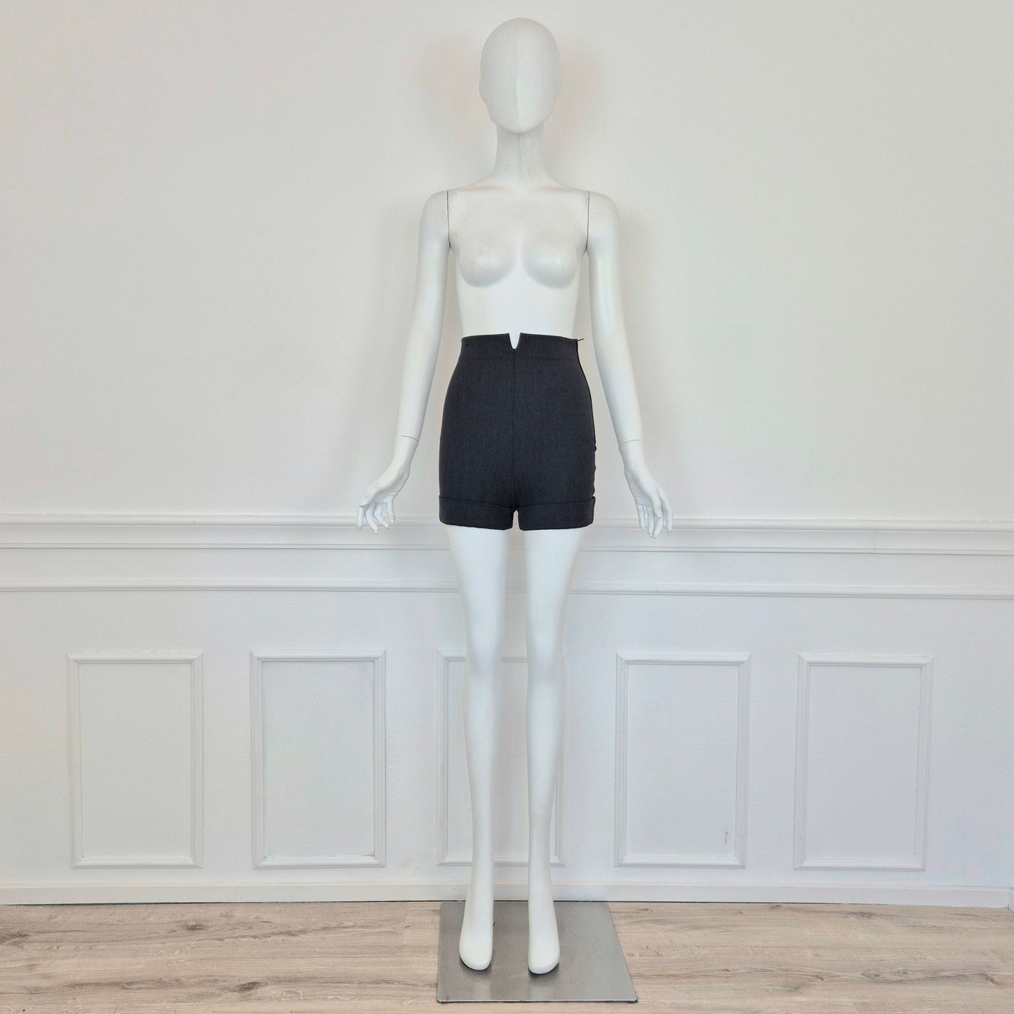 Romeo Gigli | Shorts in lana grigio piombo