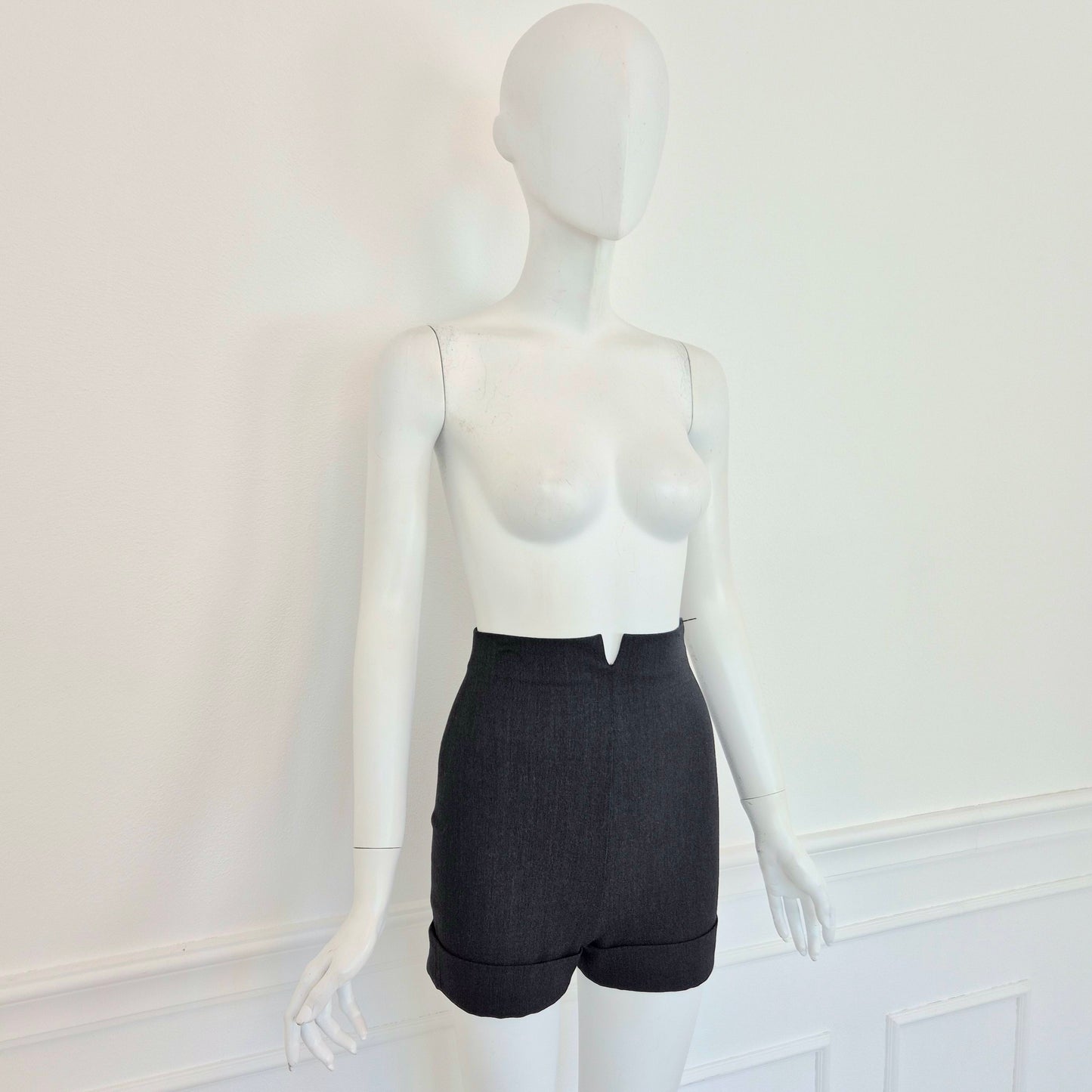 Romeo Gigli | Shorts in lana grigio piombo