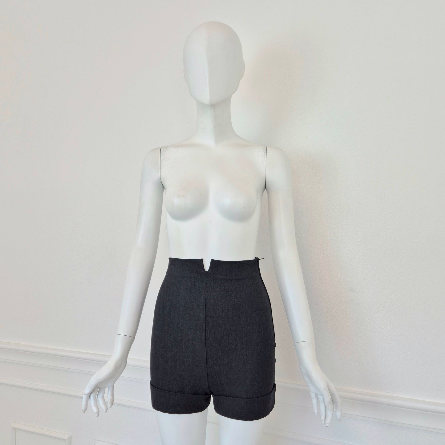 Romeo Gigli | Shorts in lana grigio piombo
