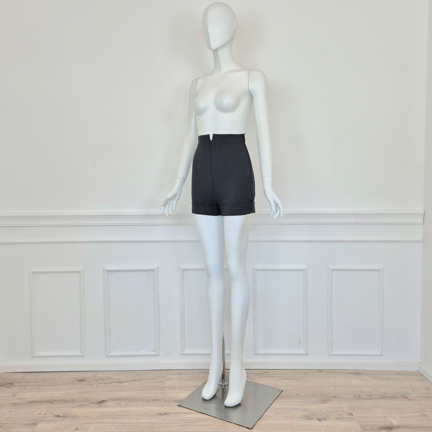 Romeo Gigli | Shorts in lana grigio piombo