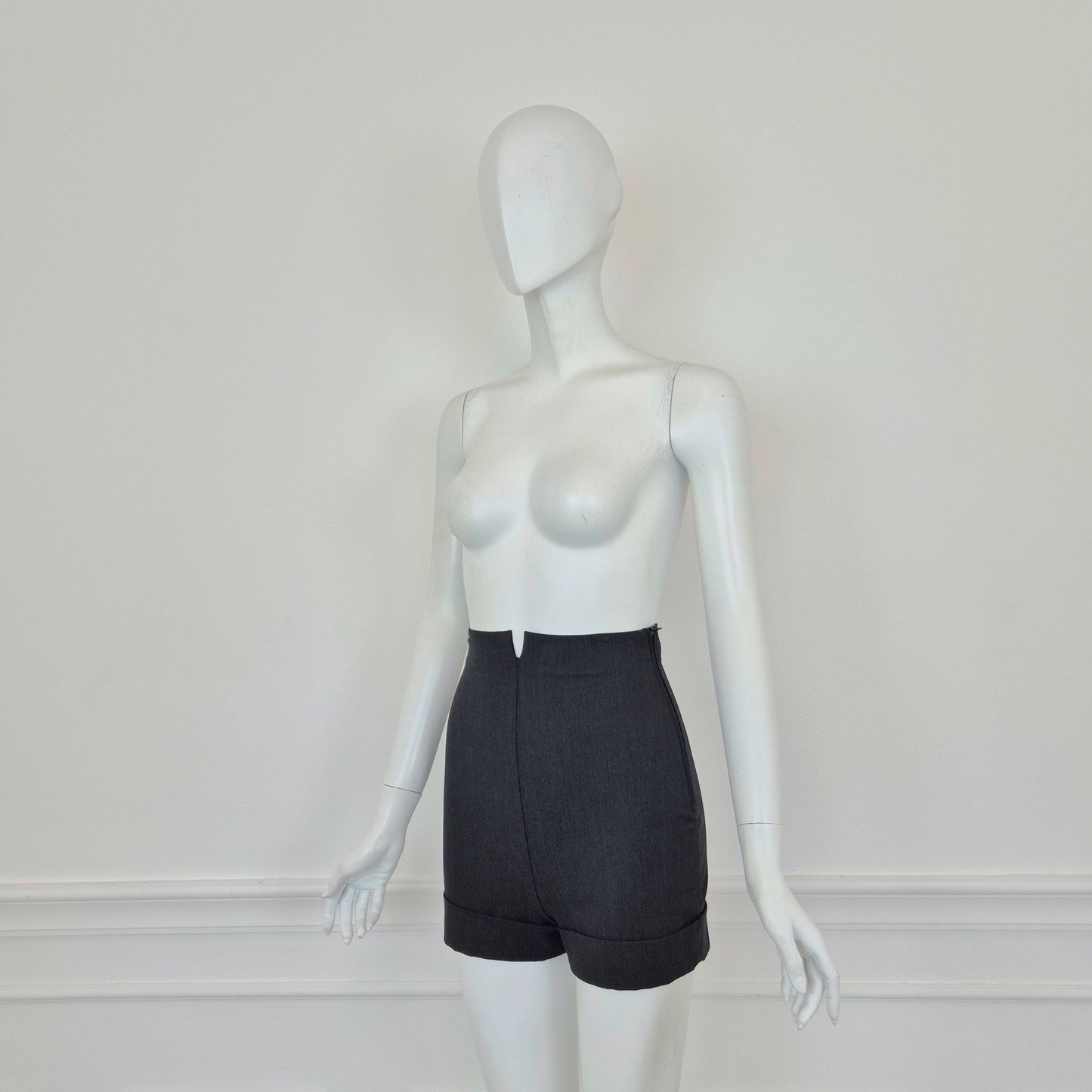 Romeo Gigli | Shorts in lana grigio piombo