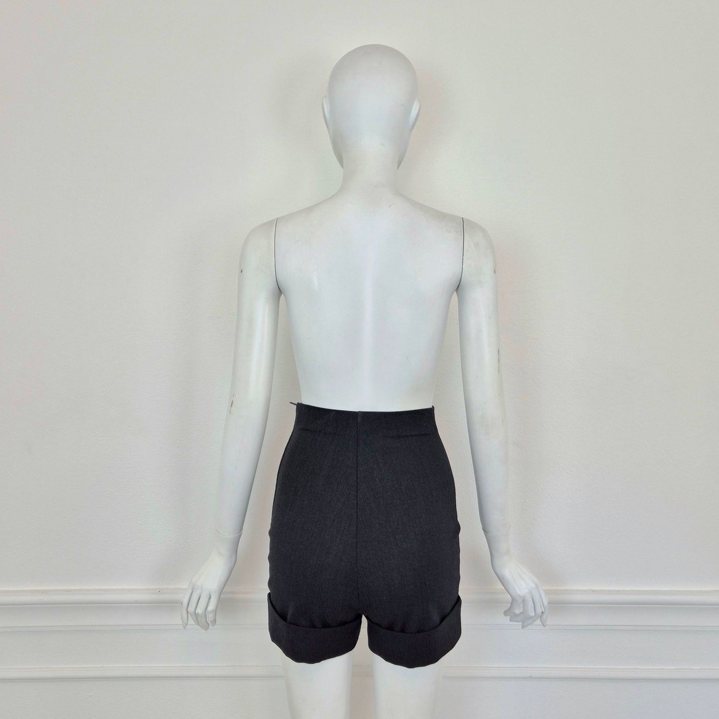 Romeo Gigli | Shorts in lana grigio piombo