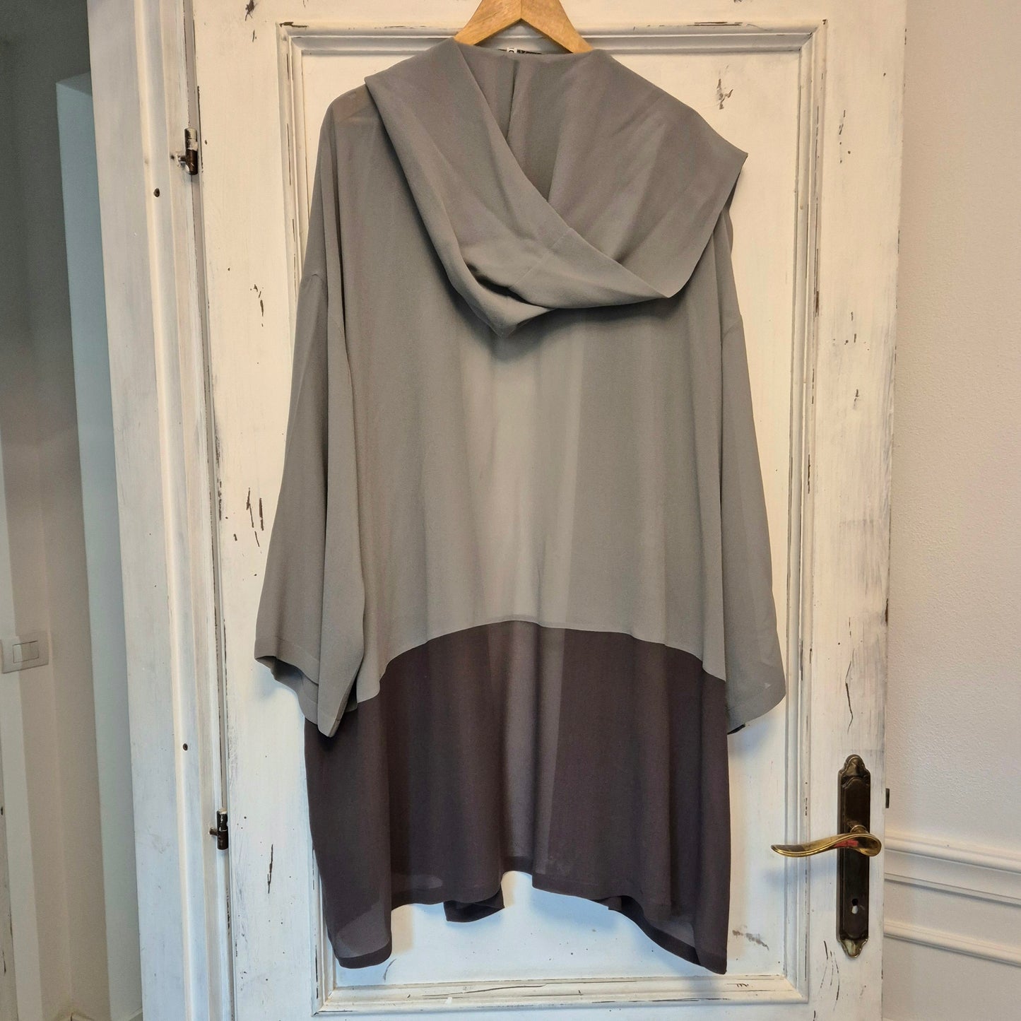 Max Mara | Giacca lunga in seta con cappuccio