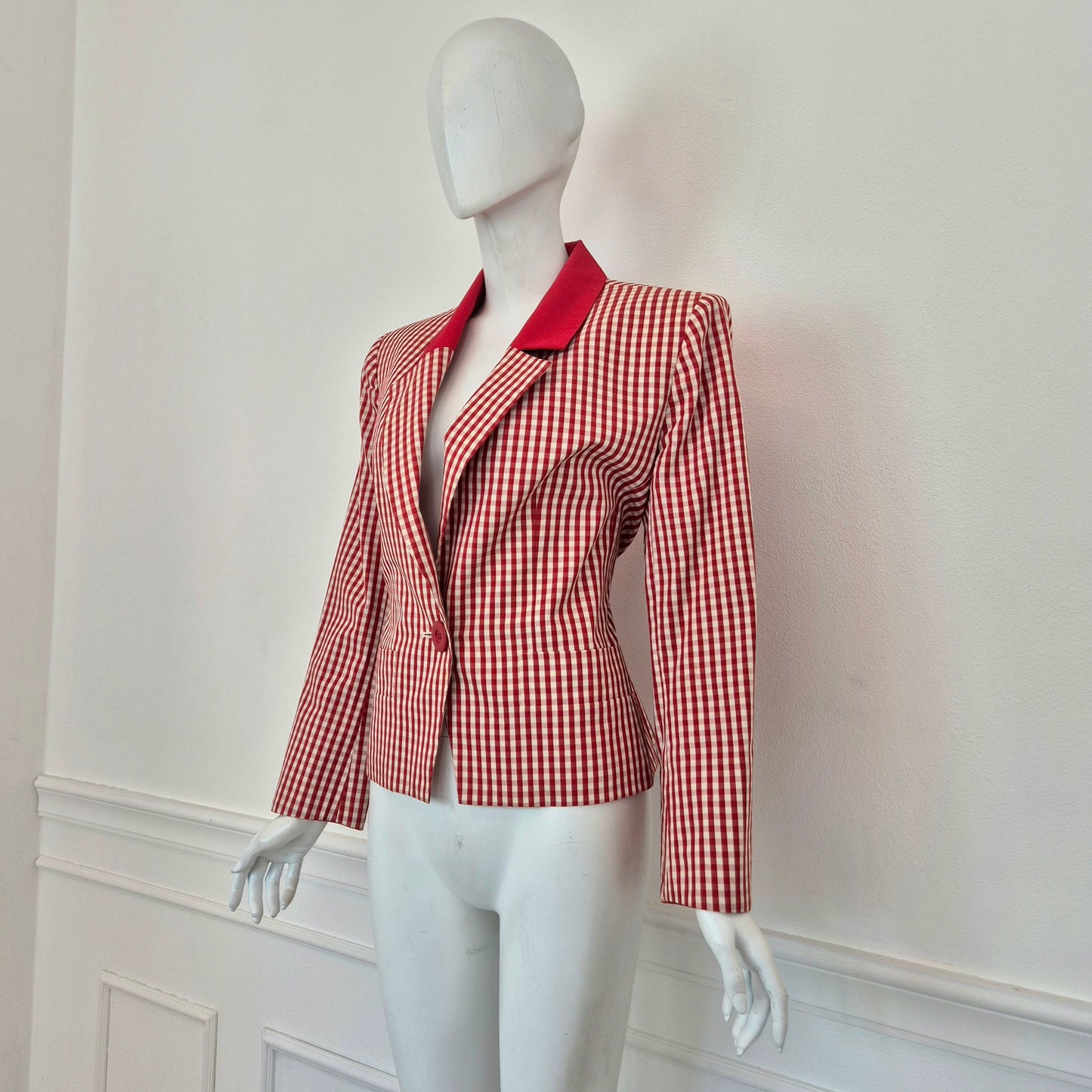 Yves Saint Laurent | Blazer vichy rosso