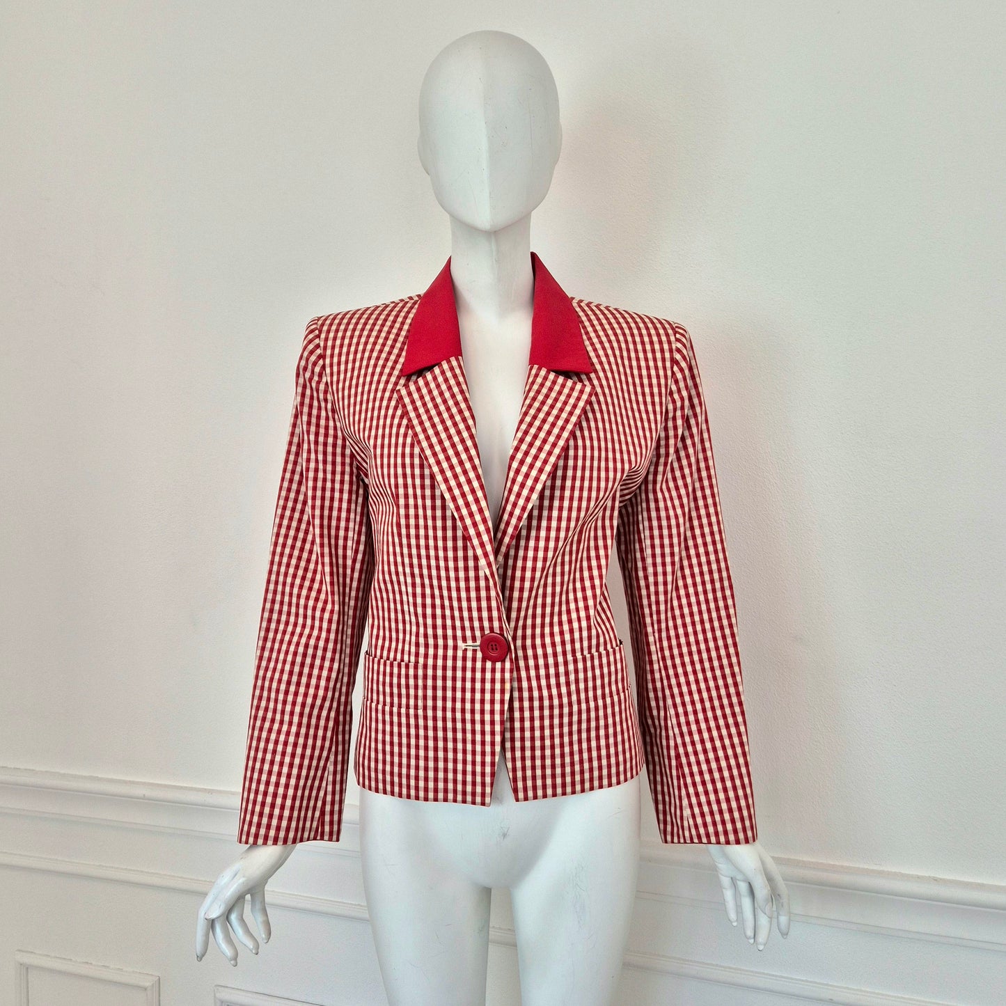 Yves Saint Laurent | Blazer vichy rosso